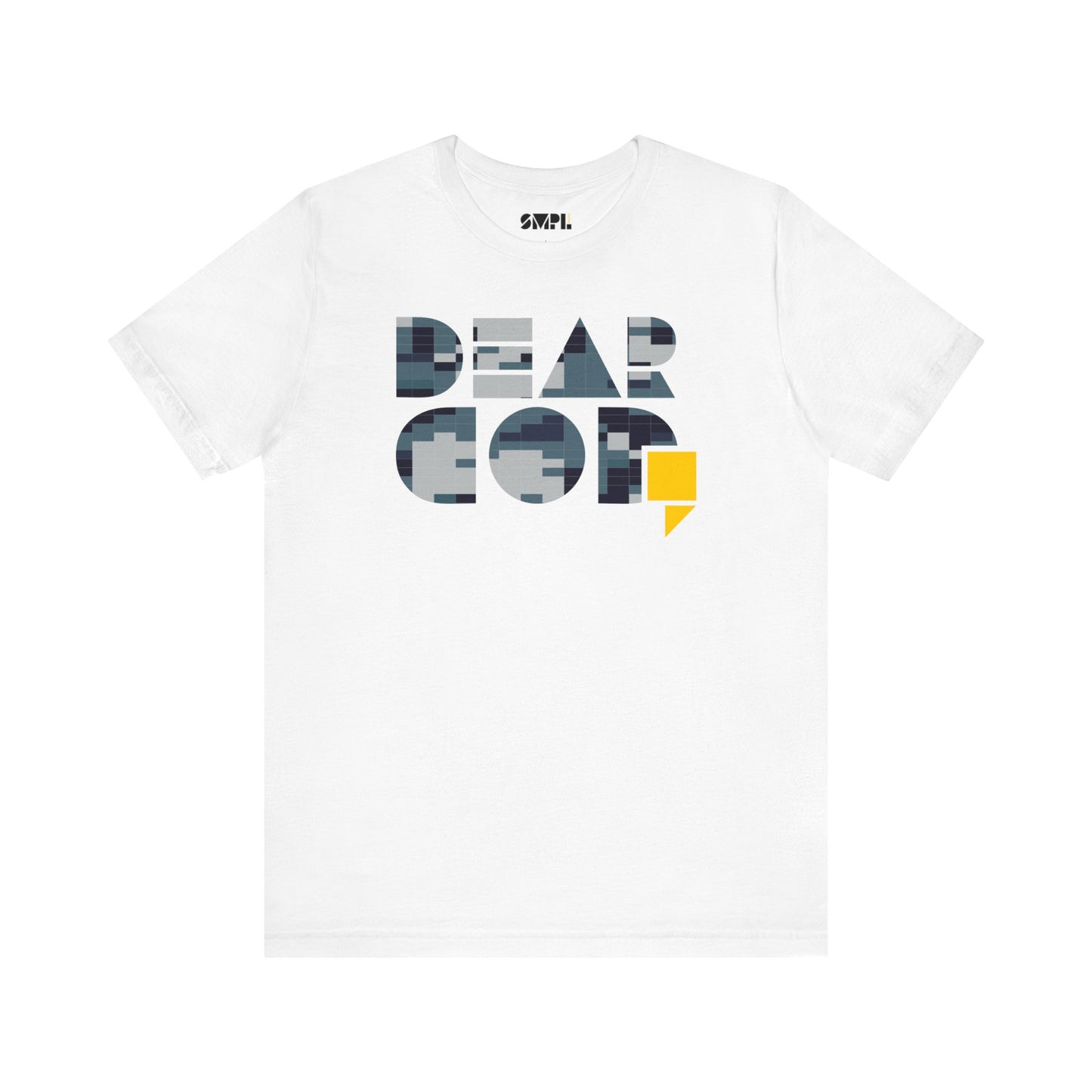 Men's "Dear God," Blue Camo — Jersey Short Sleeve Tee