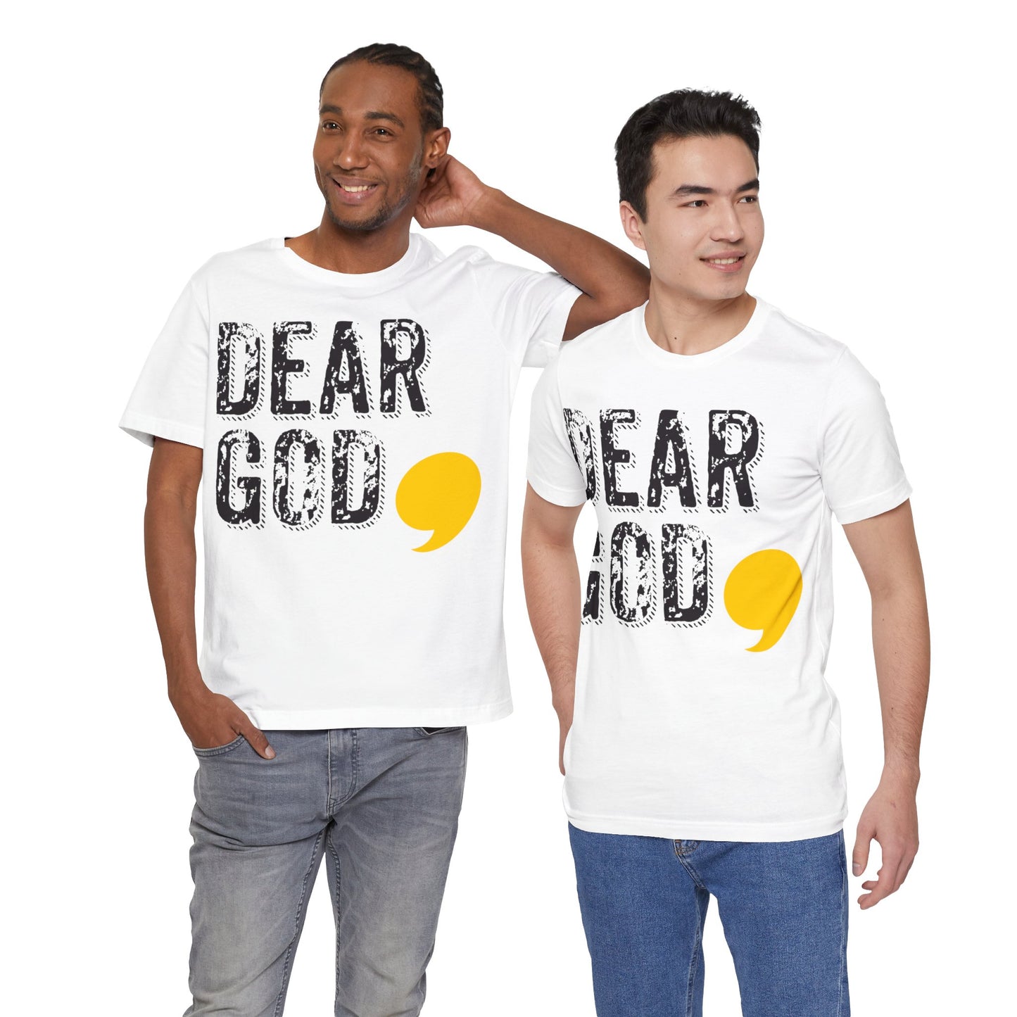 Men's "Dear God," Grundge Tee — Jersey Short Sleeve Tee