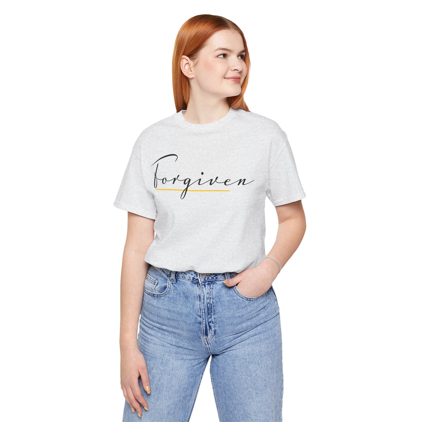 Forgiven Script — Women's Jersey Short Sleeve Tee