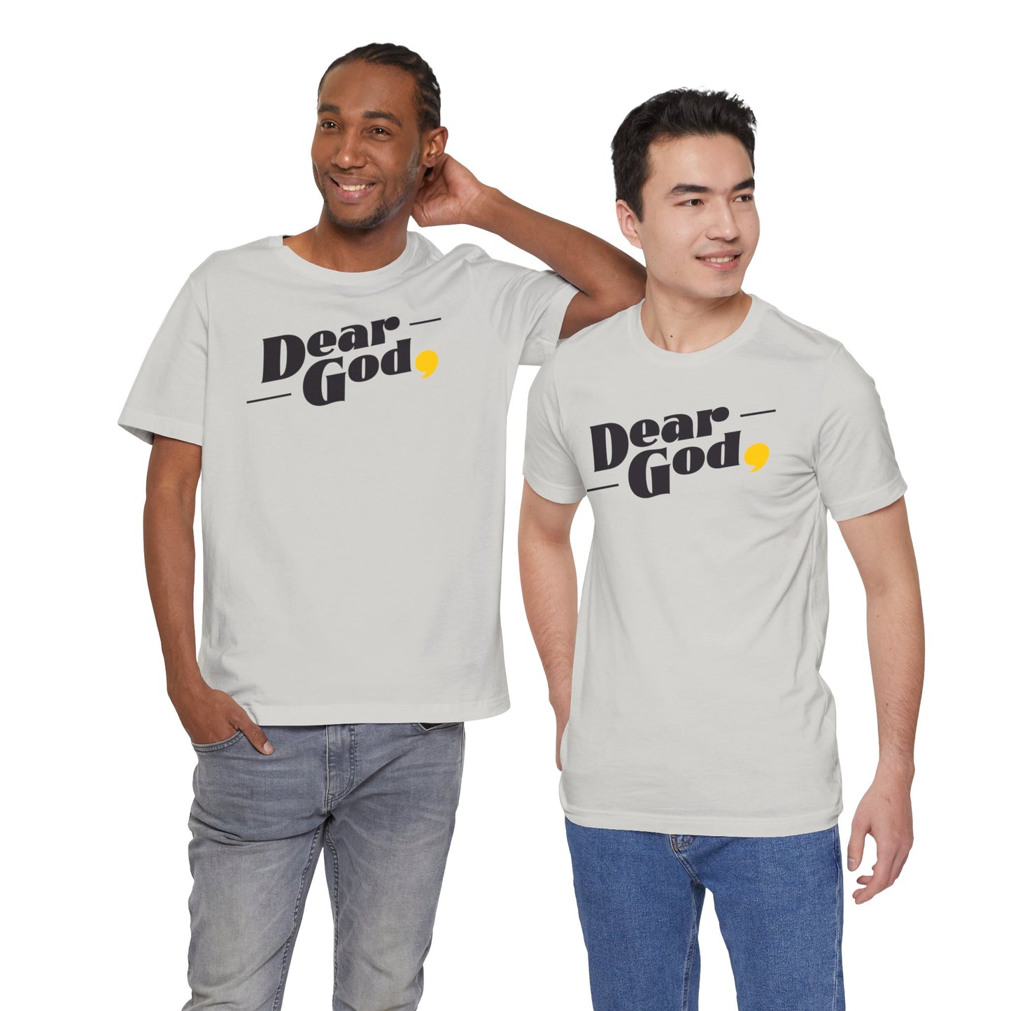 Men's "Dear God," Pop Tee — Jersey Short Sleeve Tee