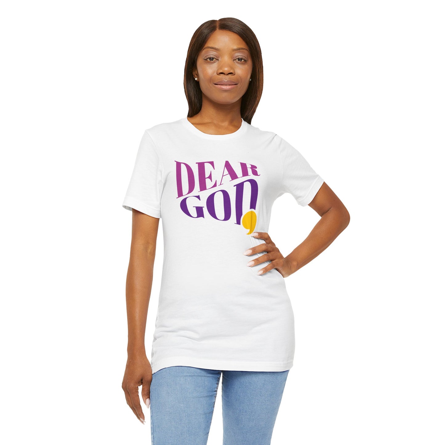 Women's "Dear God," Wave Tee — Jersey Short Sleeve Tee