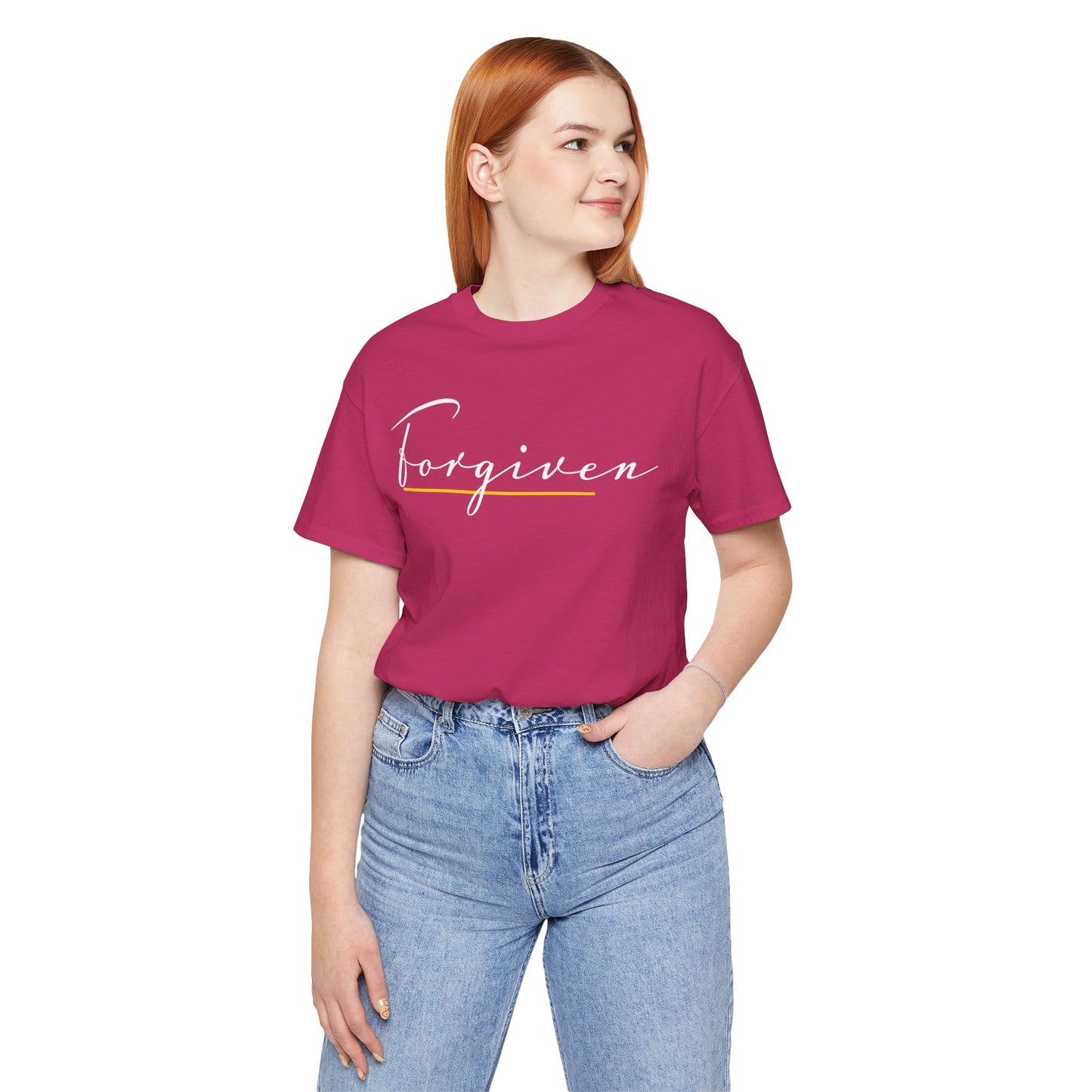 Forgiven Script — Women's Jersey Short Sleeve Tee