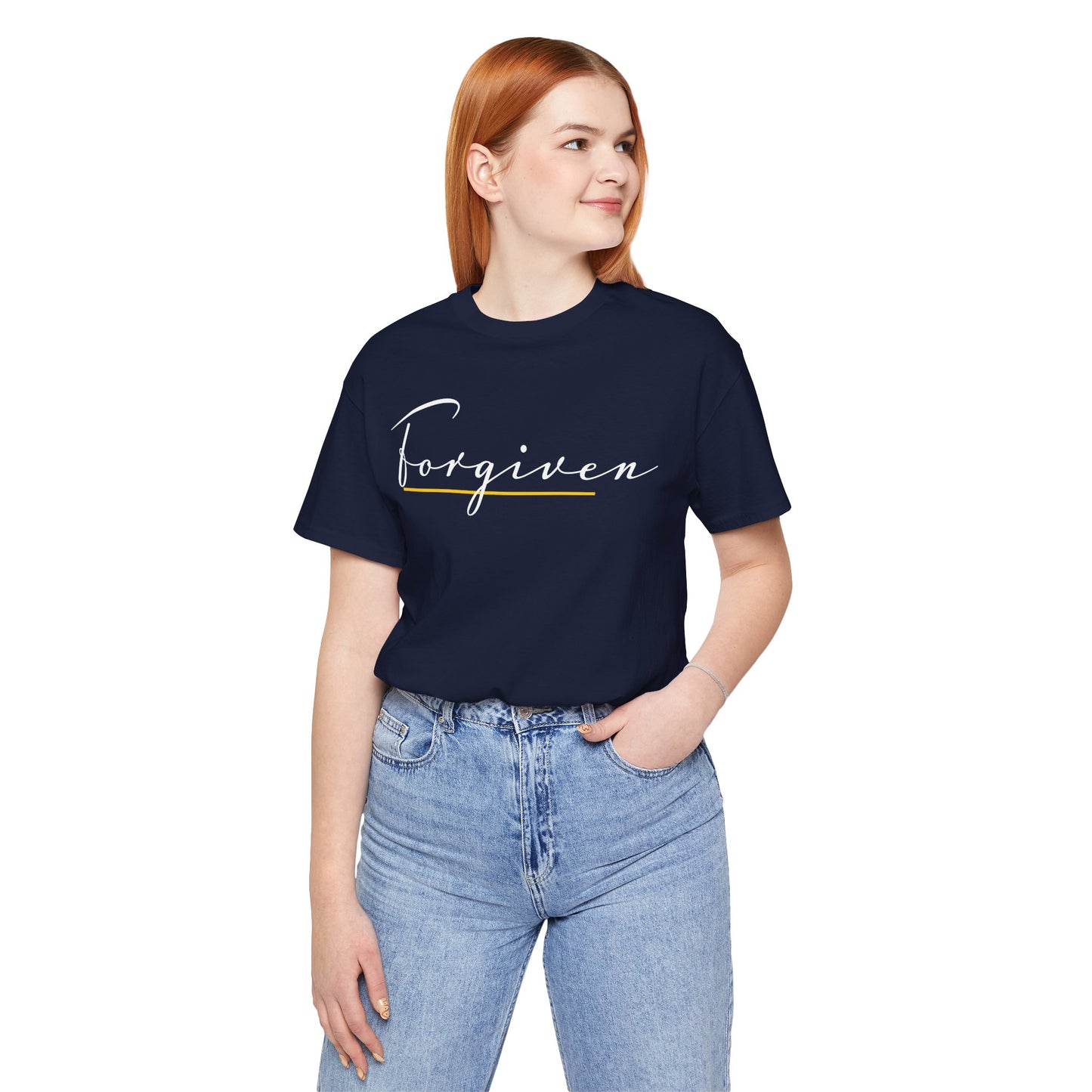 Forgiven Script — Women's Jersey Short Sleeve Tee