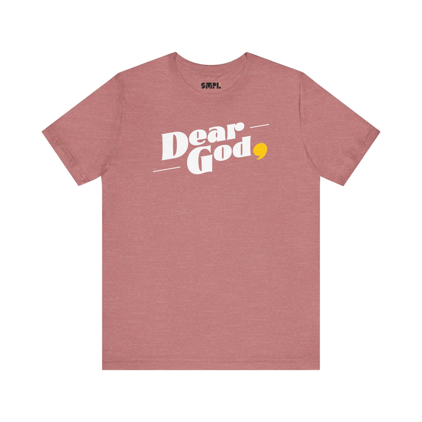 Men's "Dear God," Pop Tee — Jersey Short Sleeve Tee
