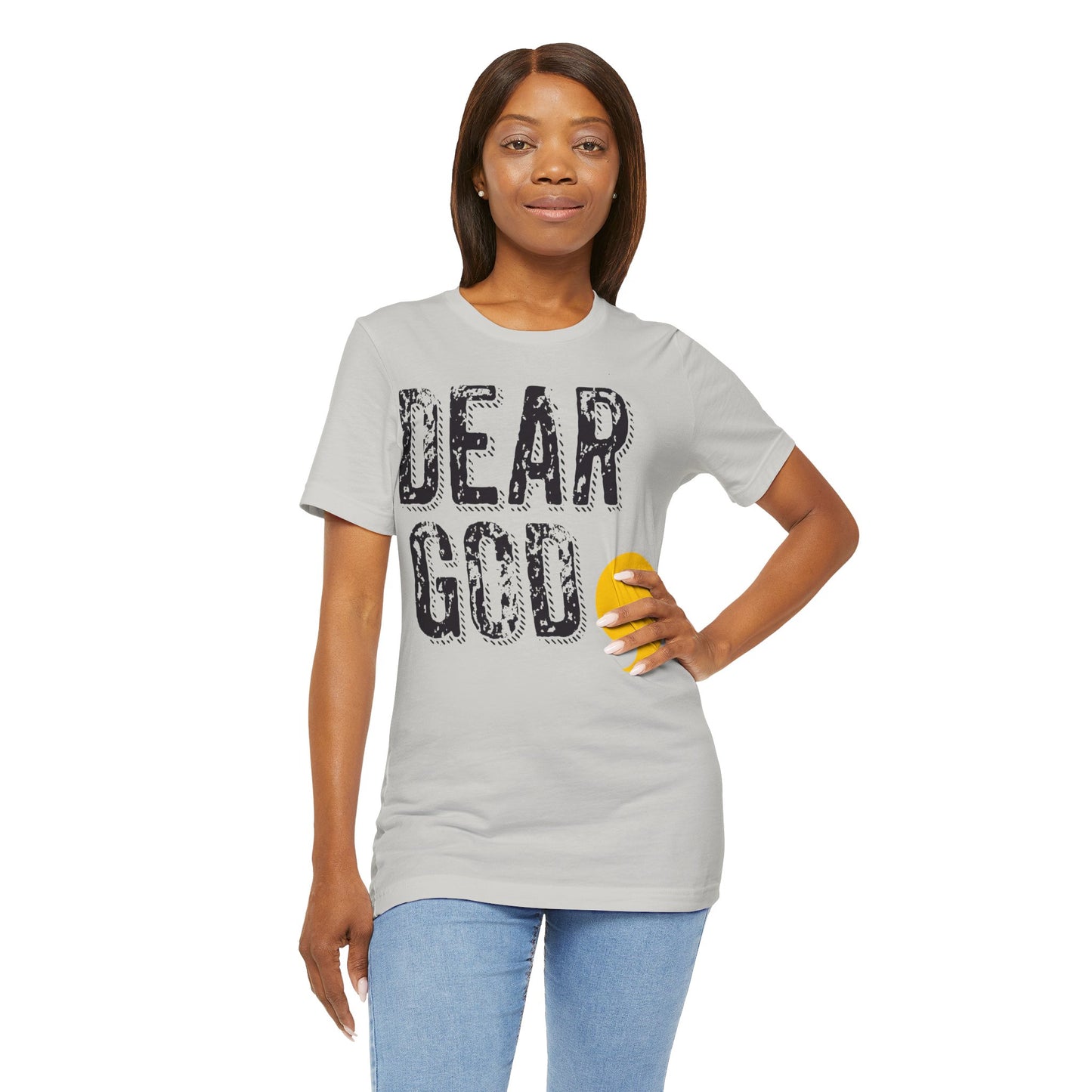 Women's "Dear God," Grundge Tee — Jersey Short Sleeve Tee