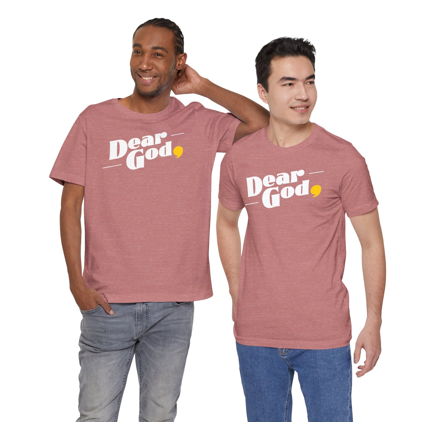 Men's "Dear God," Pop Tee — Jersey Short Sleeve Tee