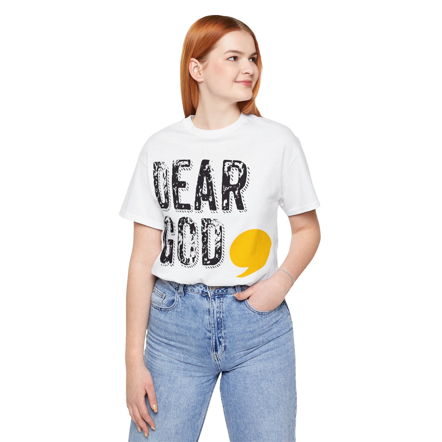 Women's "Dear God," Grundge Tee — Jersey Short Sleeve Tee