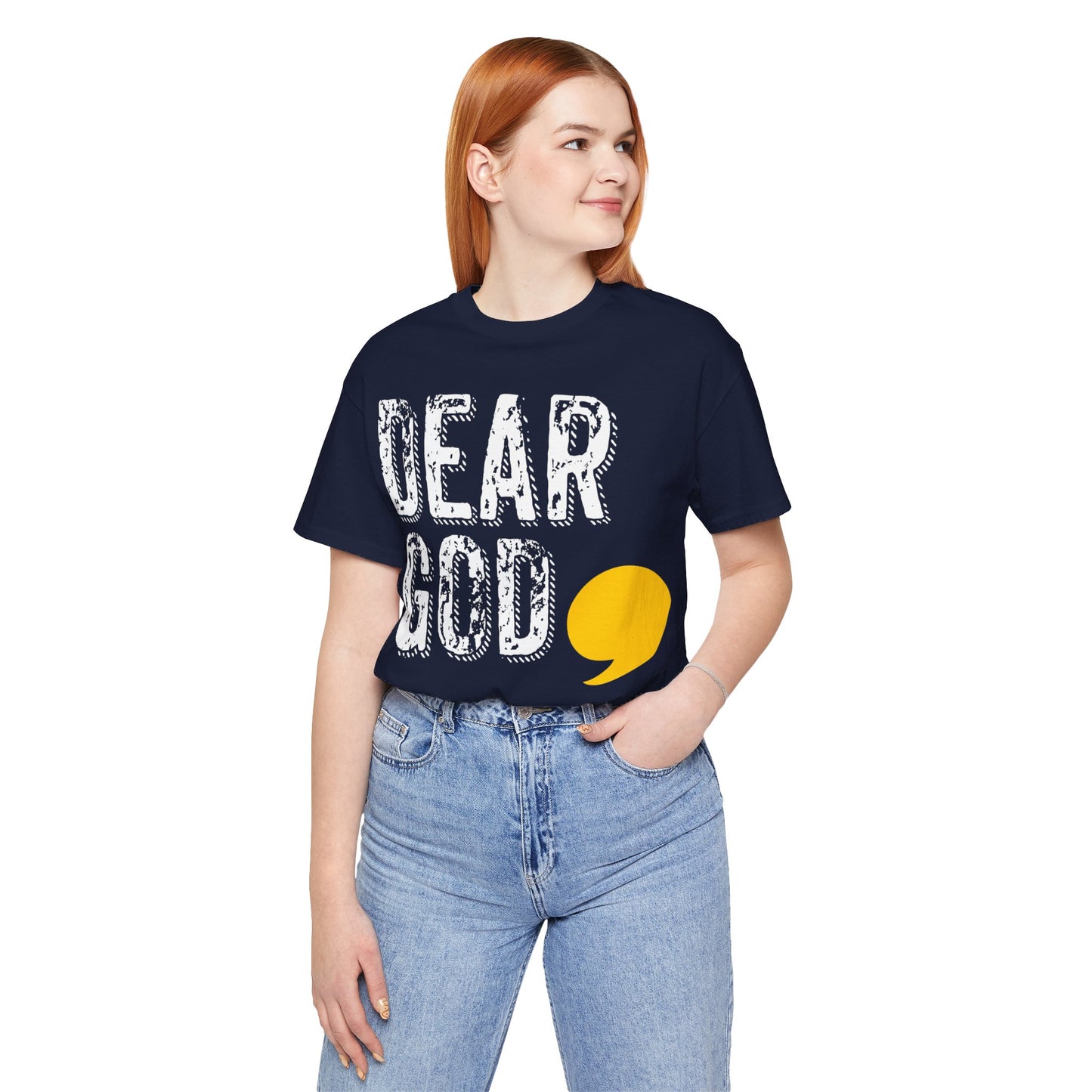 Women's "Dear God," Grundge Tee — Jersey Short Sleeve Tee