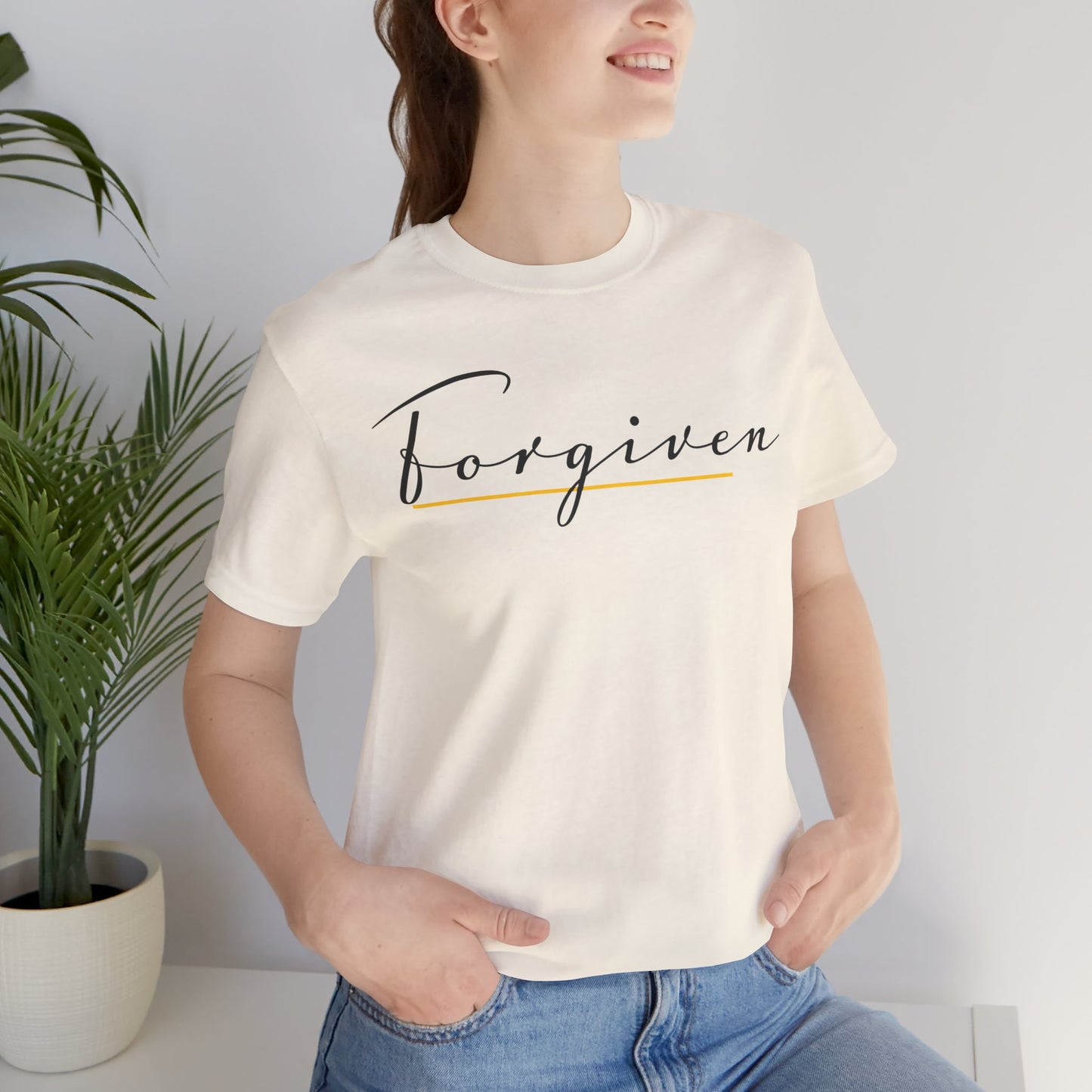 Forgiven Script — Women's Jersey Short Sleeve Tee