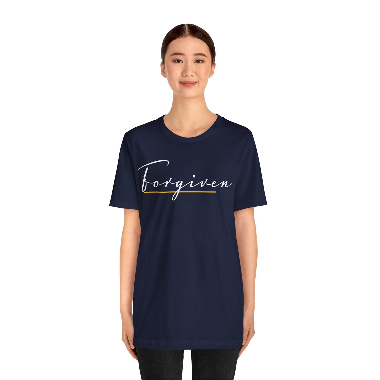 Forgiven Script — Women's Jersey Short Sleeve Tee