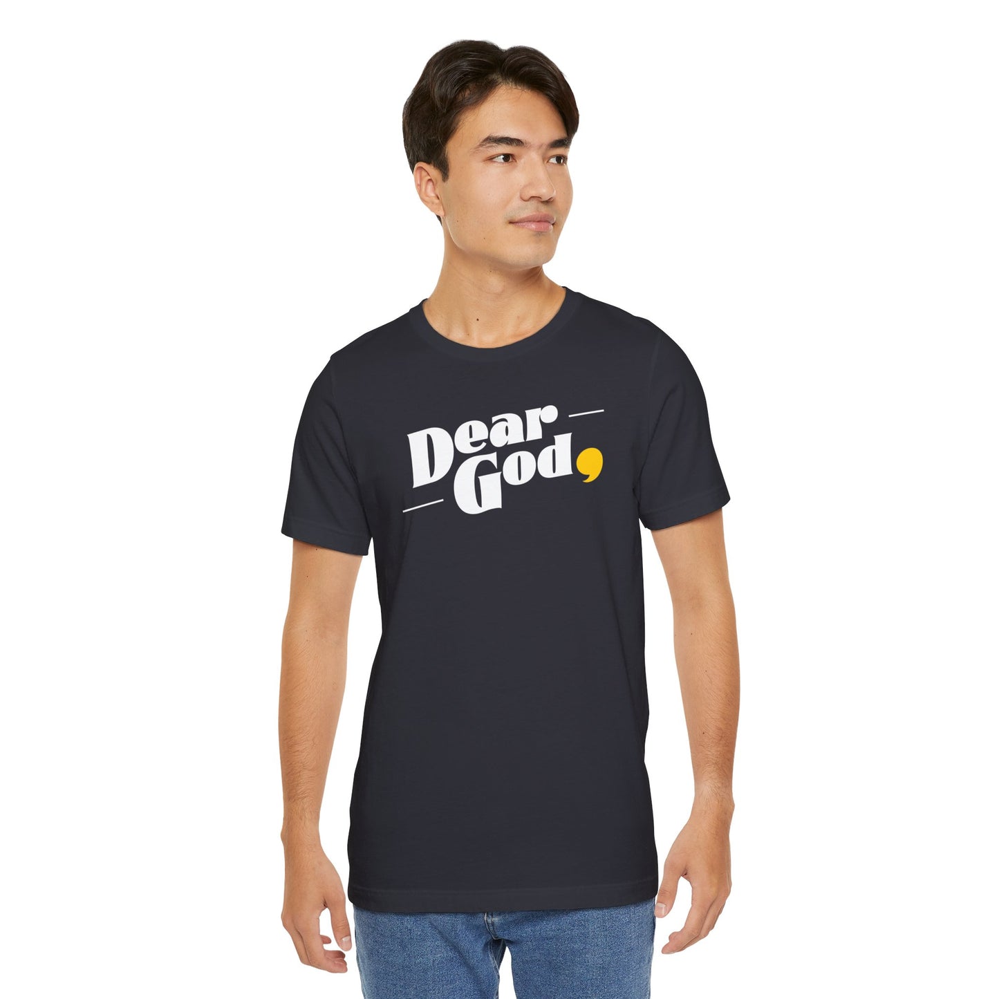 Men's "Dear God," Pop Tee — Jersey Short Sleeve Tee