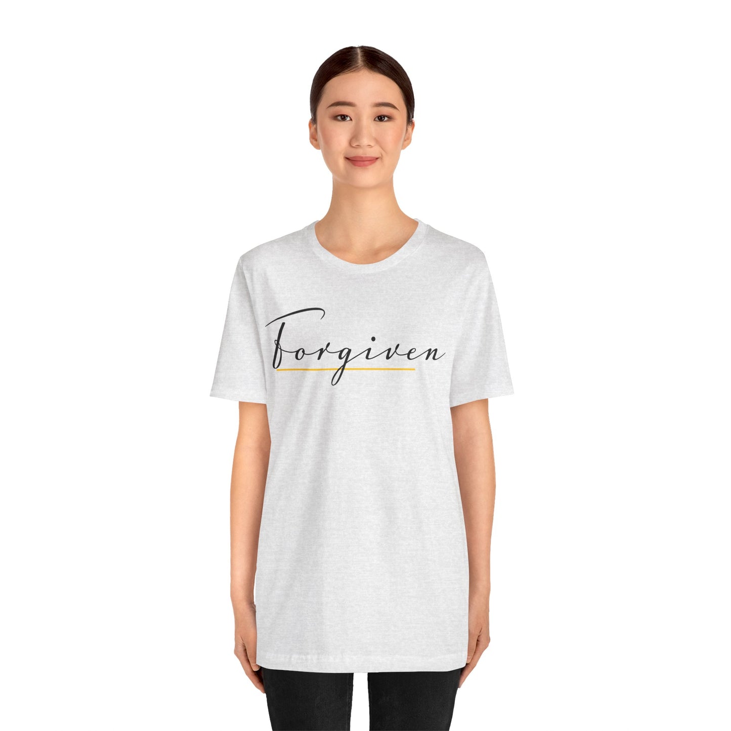 Forgiven Script — Women's Jersey Short Sleeve Tee