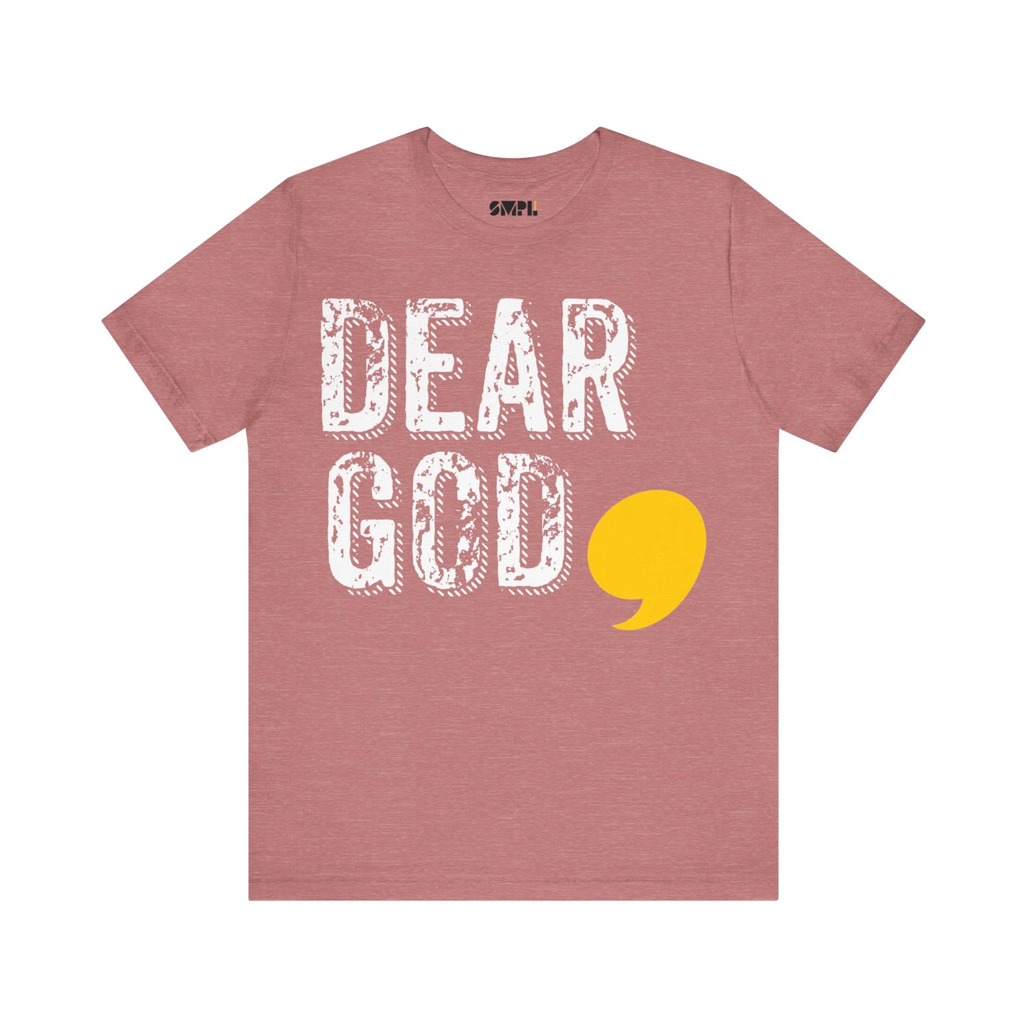Men's "Dear God," Grundge Tee — Jersey Short Sleeve Tee