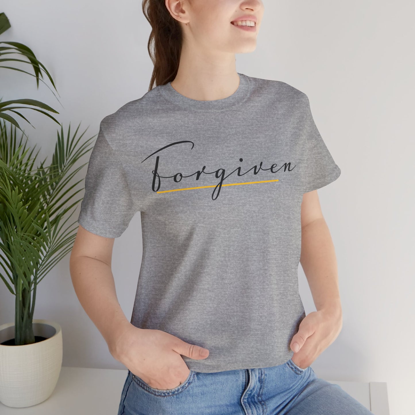 Forgiven Script — Women's Jersey Short Sleeve Tee