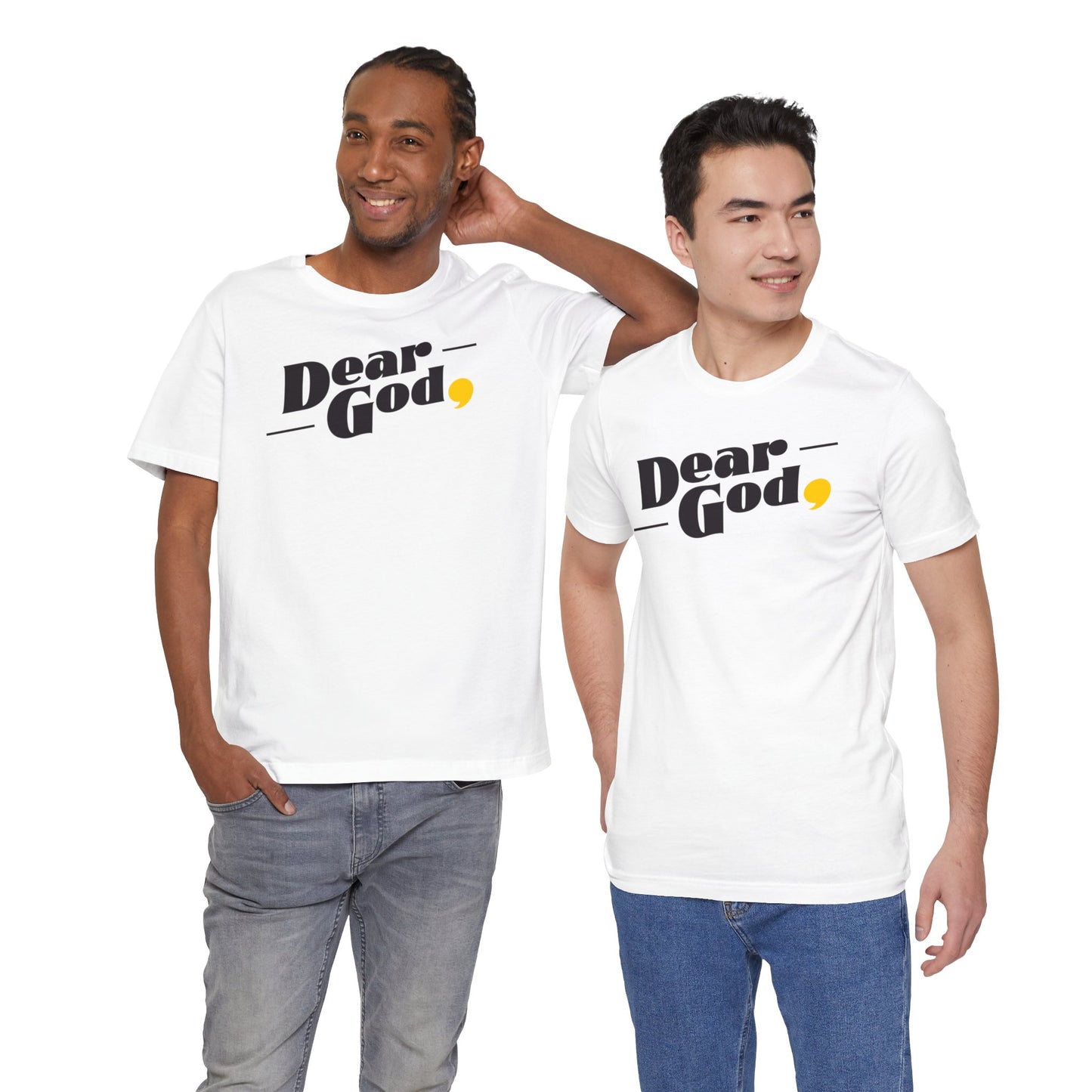 Men's "Dear God," Pop Tee — Jersey Short Sleeve Tee