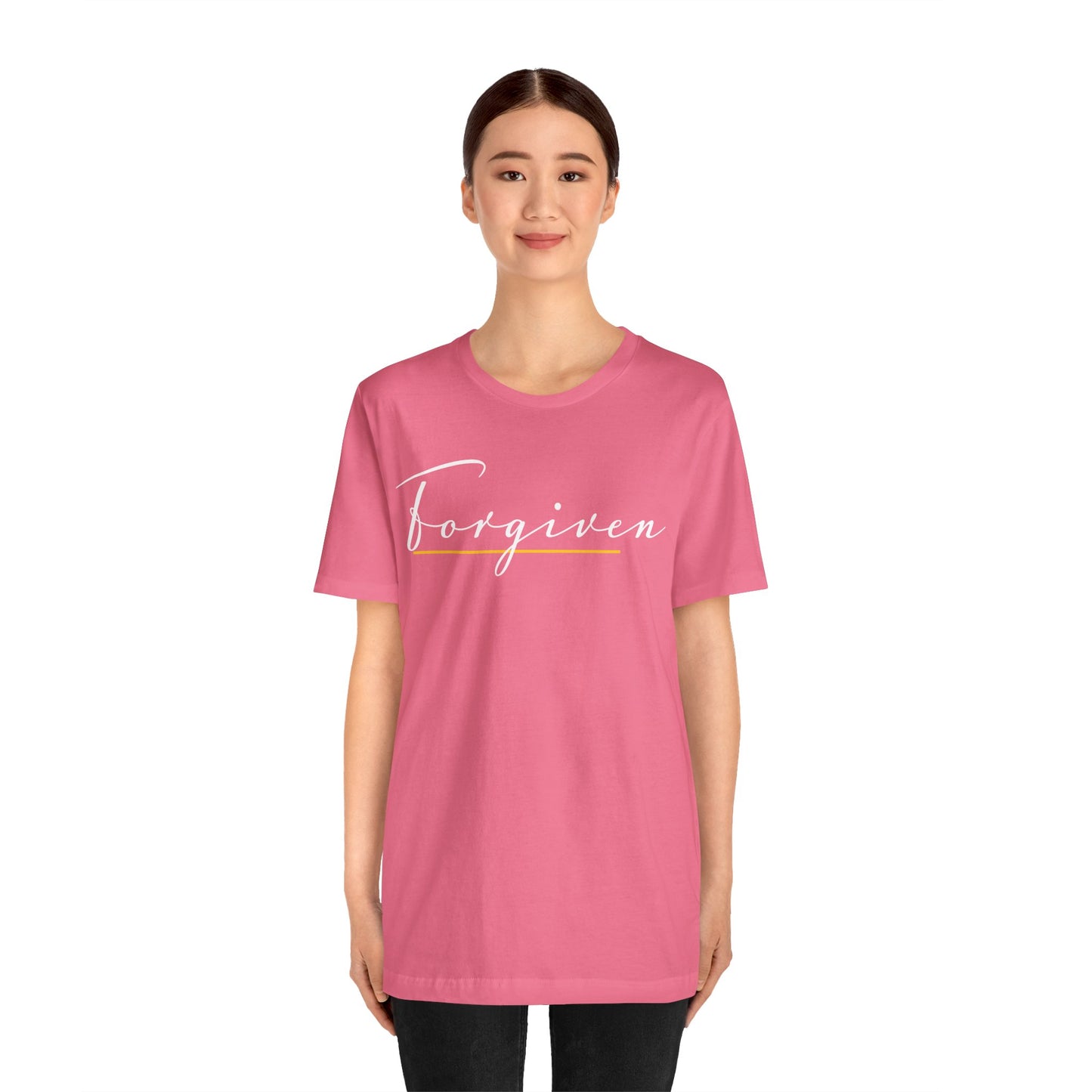 Forgiven Script — Women's Jersey Short Sleeve Tee