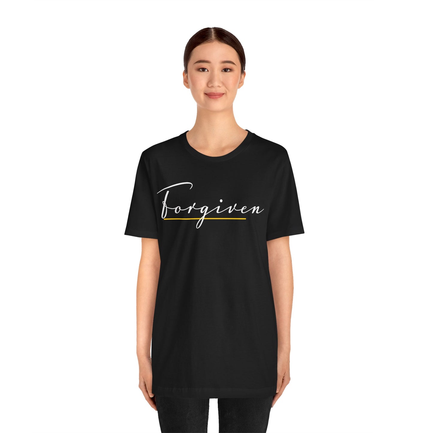 Forgiven Script — Women's Jersey Short Sleeve Tee
