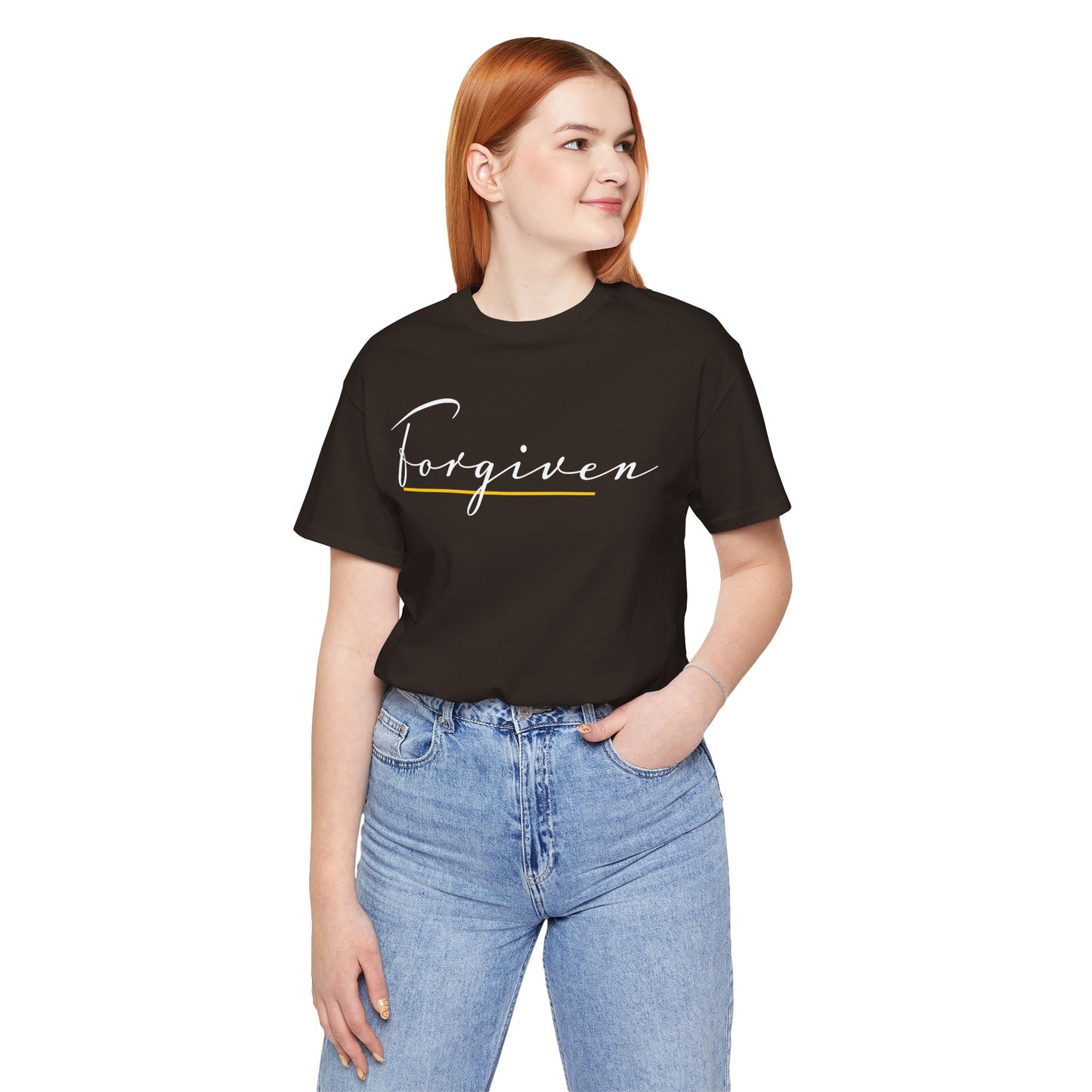 Forgiven Script — Women's Jersey Short Sleeve Tee