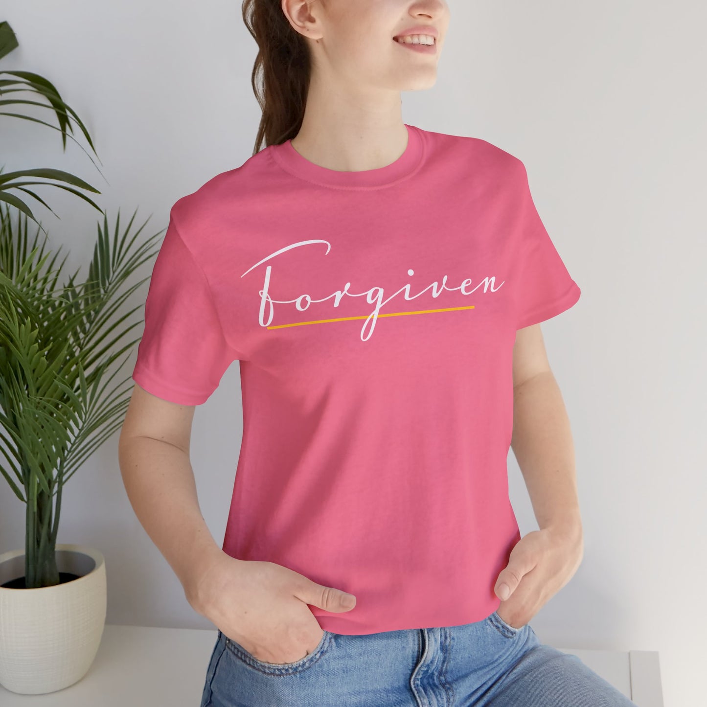 Forgiven Script — Women's Jersey Short Sleeve Tee