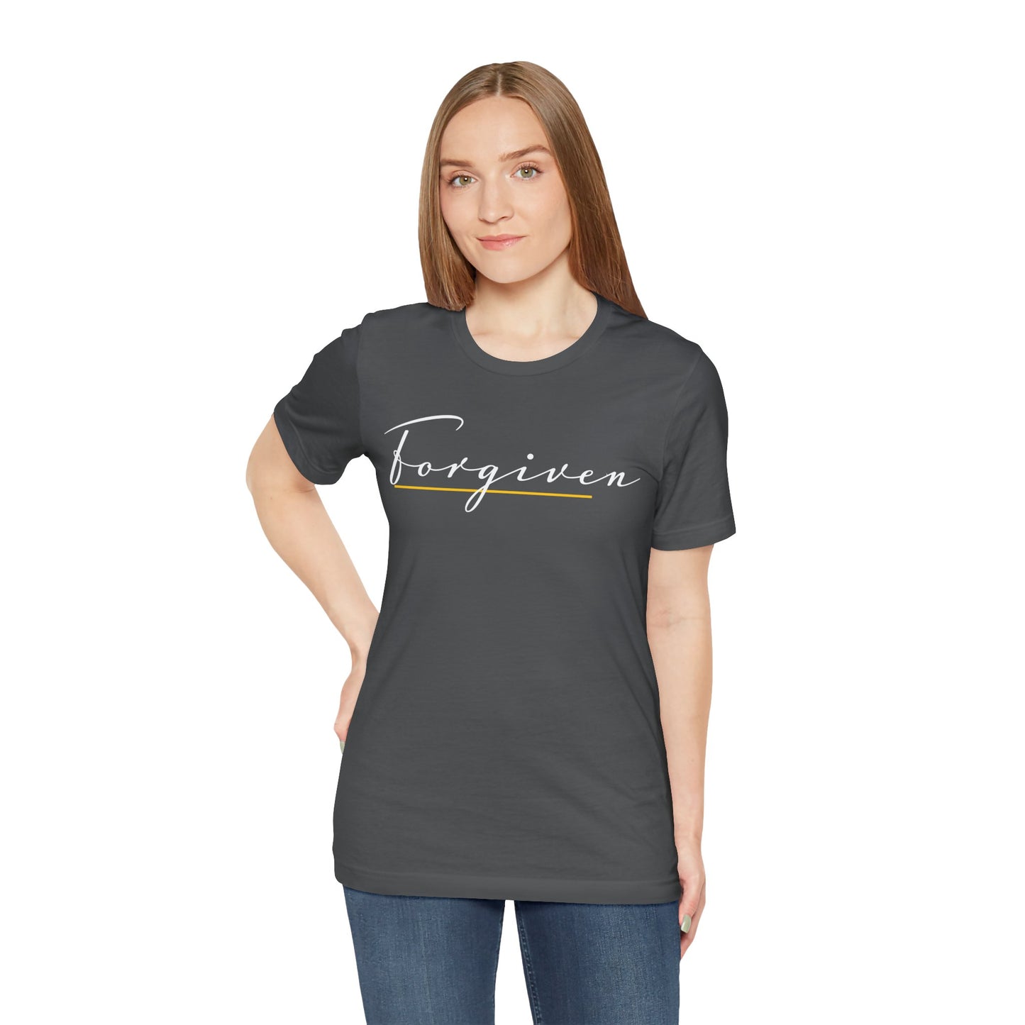 Forgiven Script — Women's Jersey Short Sleeve Tee