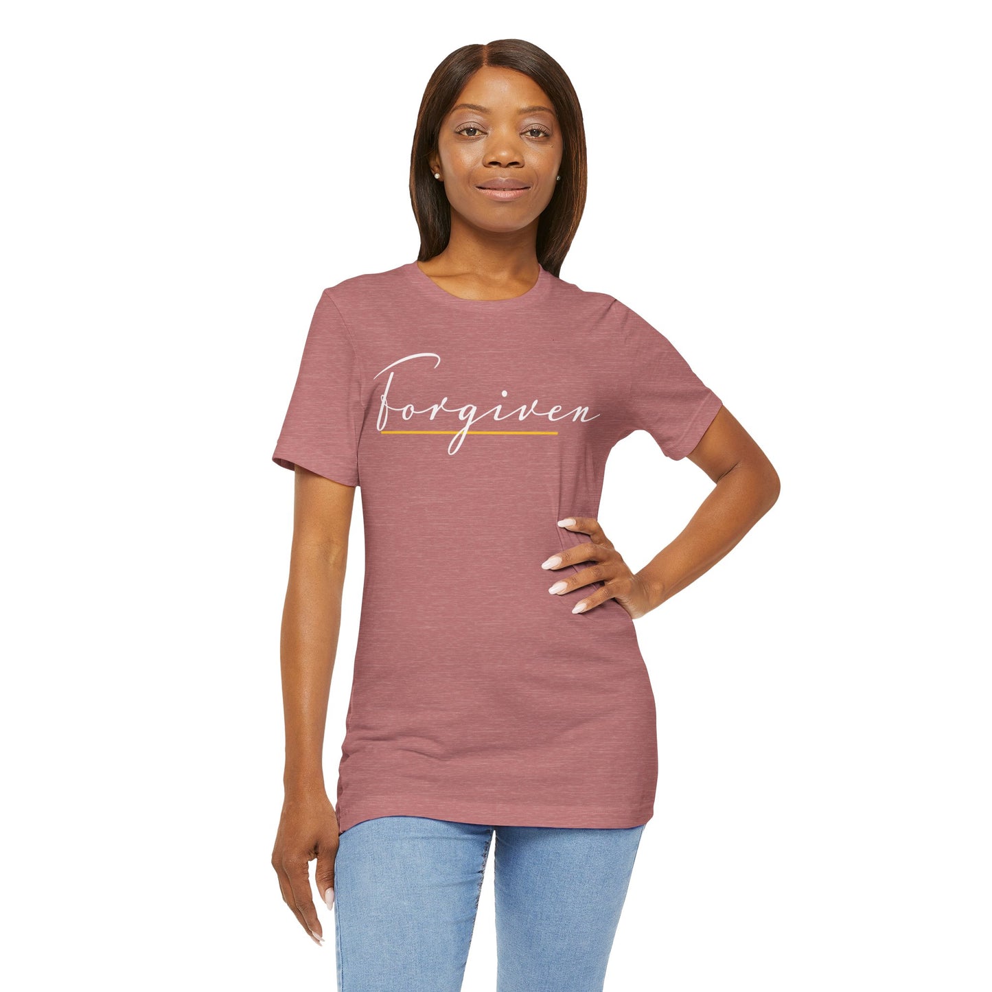 Forgiven Script — Women's Jersey Short Sleeve Tee