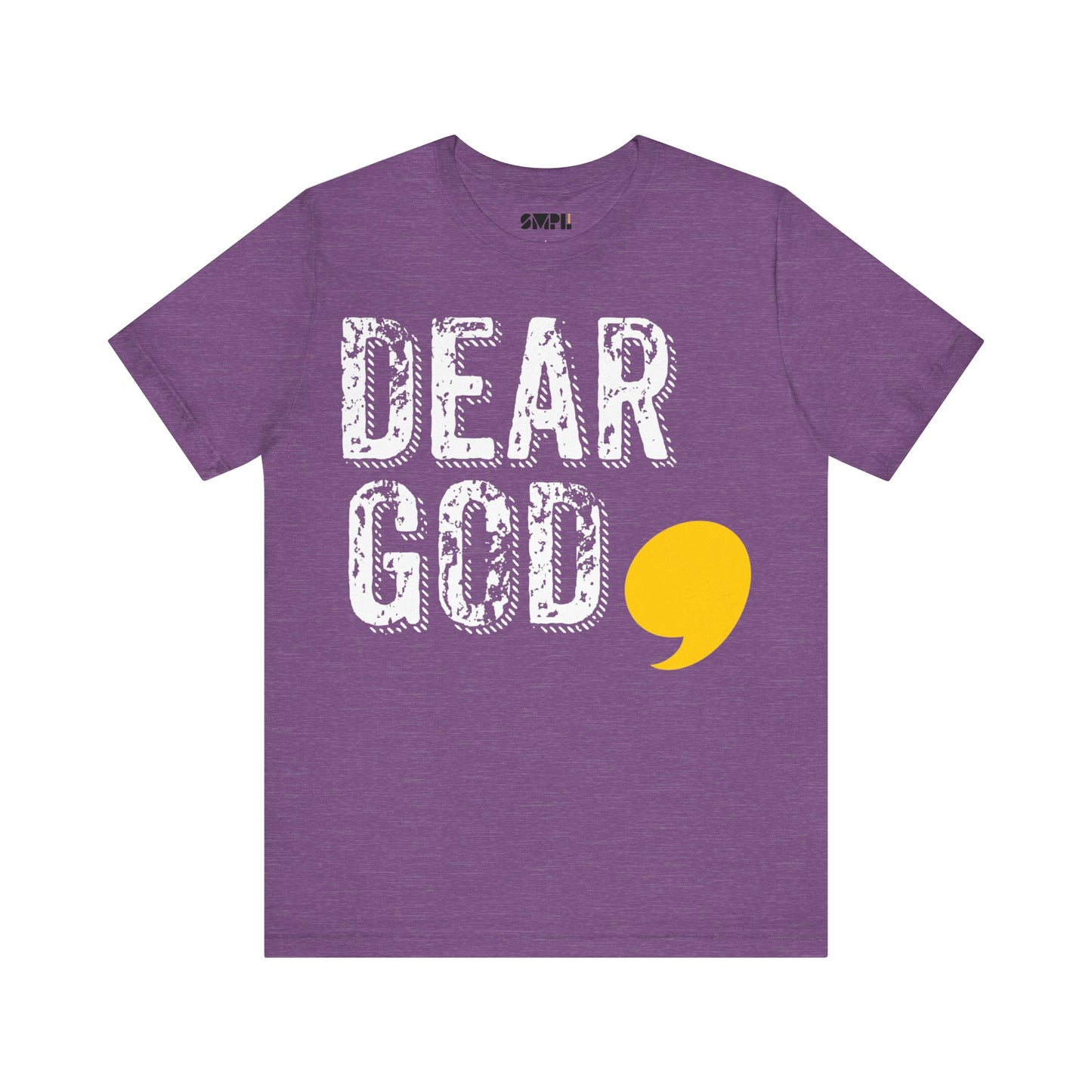 Men's "Dear God," Grundge Tee — Jersey Short Sleeve Tee