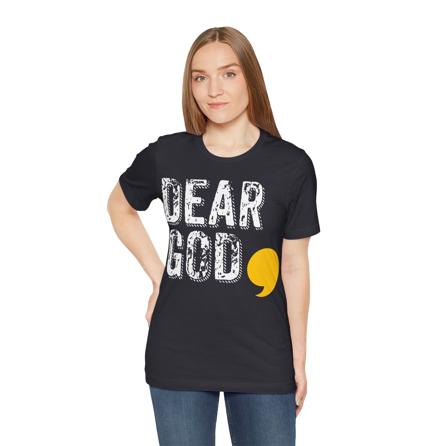 Women's "Dear God," Grundge Tee — Jersey Short Sleeve Tee