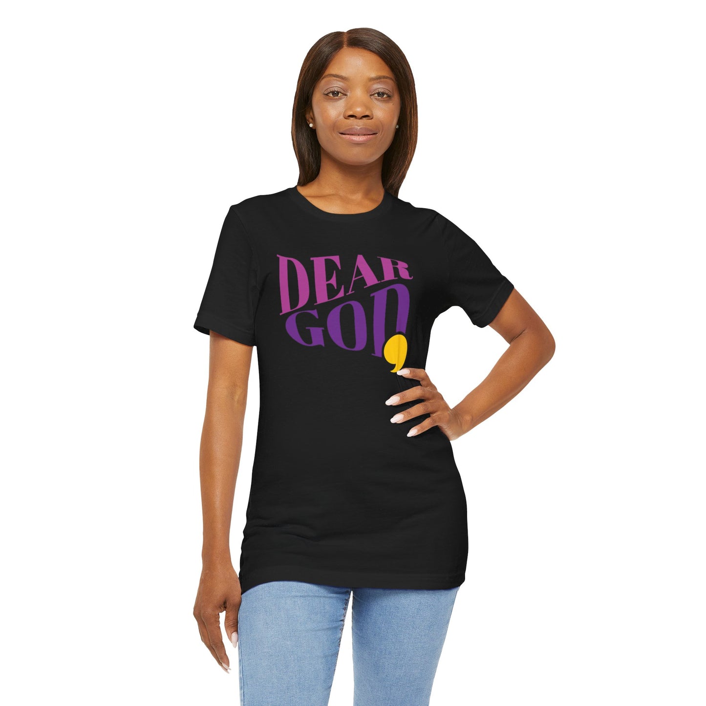 Women's "Dear God," Wave Tee — Jersey Short Sleeve Tee