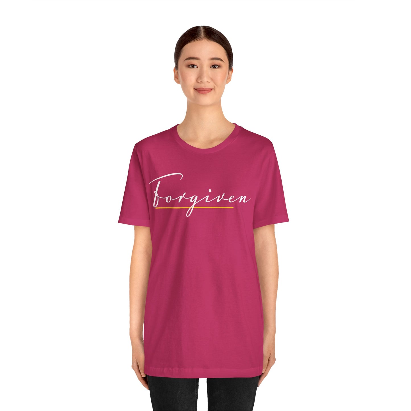 Forgiven Script — Women's Jersey Short Sleeve Tee