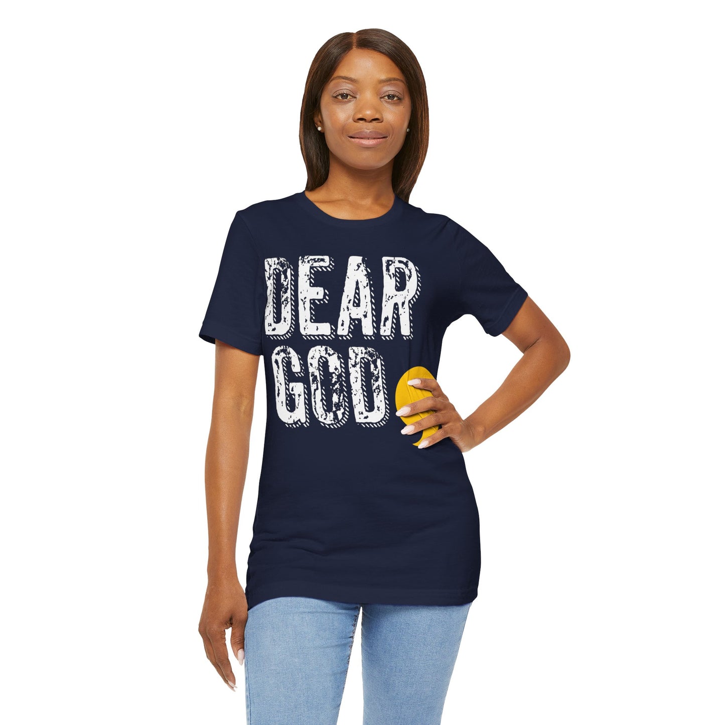 Women's "Dear God," Grundge Tee — Jersey Short Sleeve Tee