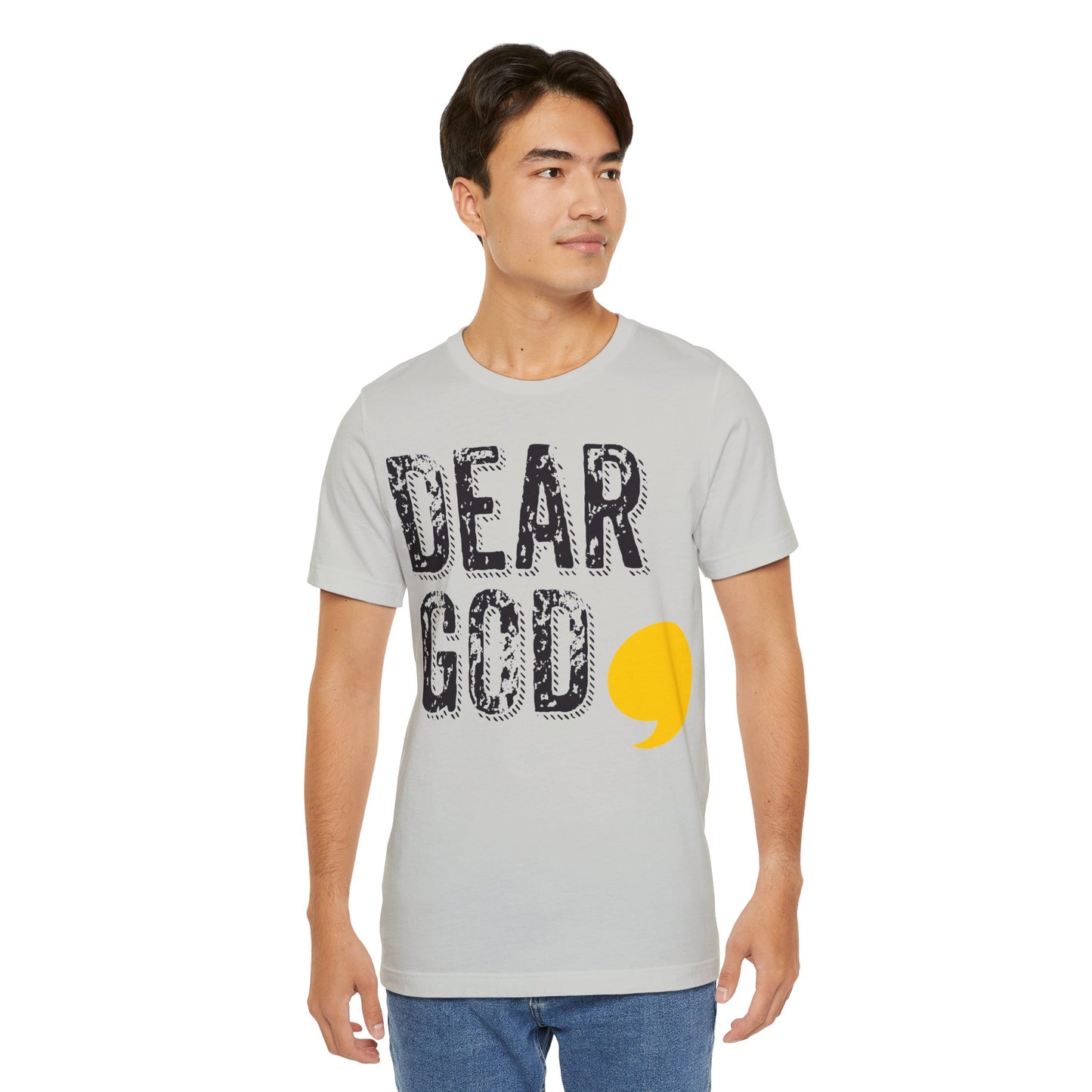 Men's "Dear God," Grundge Tee — Jersey Short Sleeve Tee