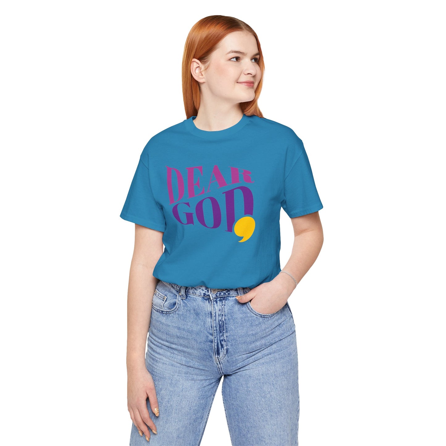 Women's "Dear God," Wave Tee — Jersey Short Sleeve Tee