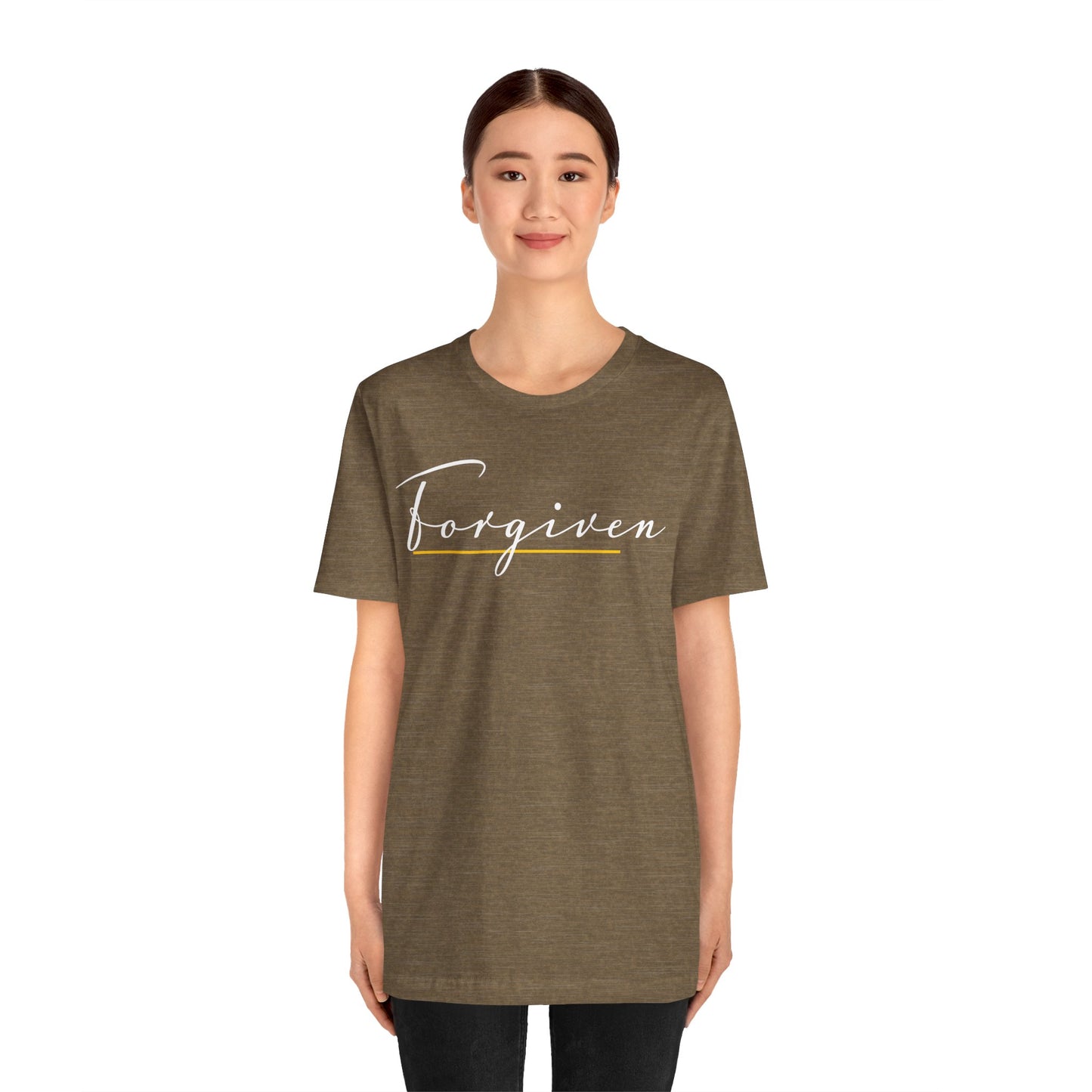 Forgiven Script — Women's Jersey Short Sleeve Tee
