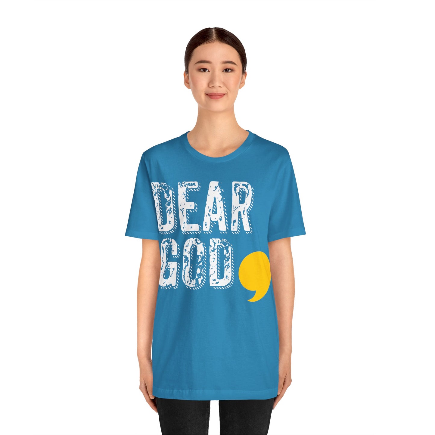 Women's "Dear God," Grundge Tee — Jersey Short Sleeve Tee