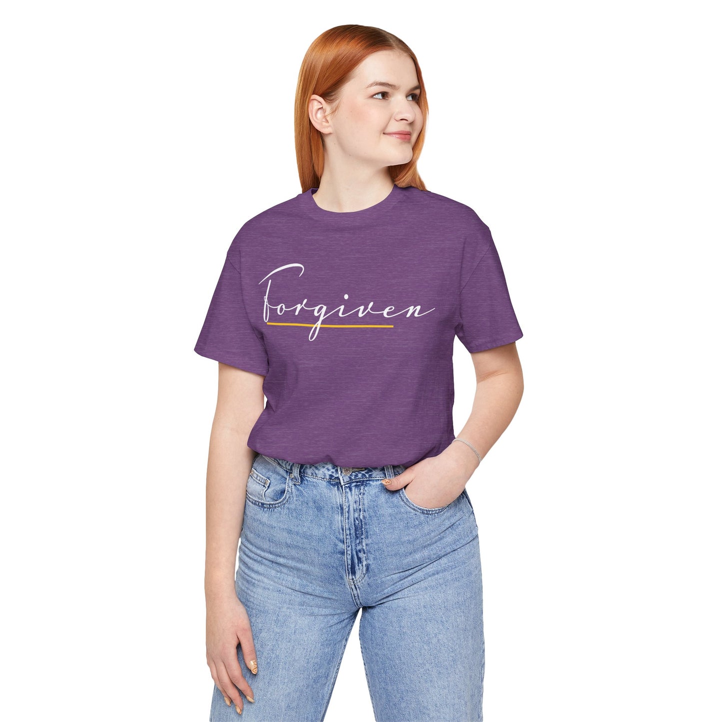Forgiven Script — Women's Jersey Short Sleeve Tee