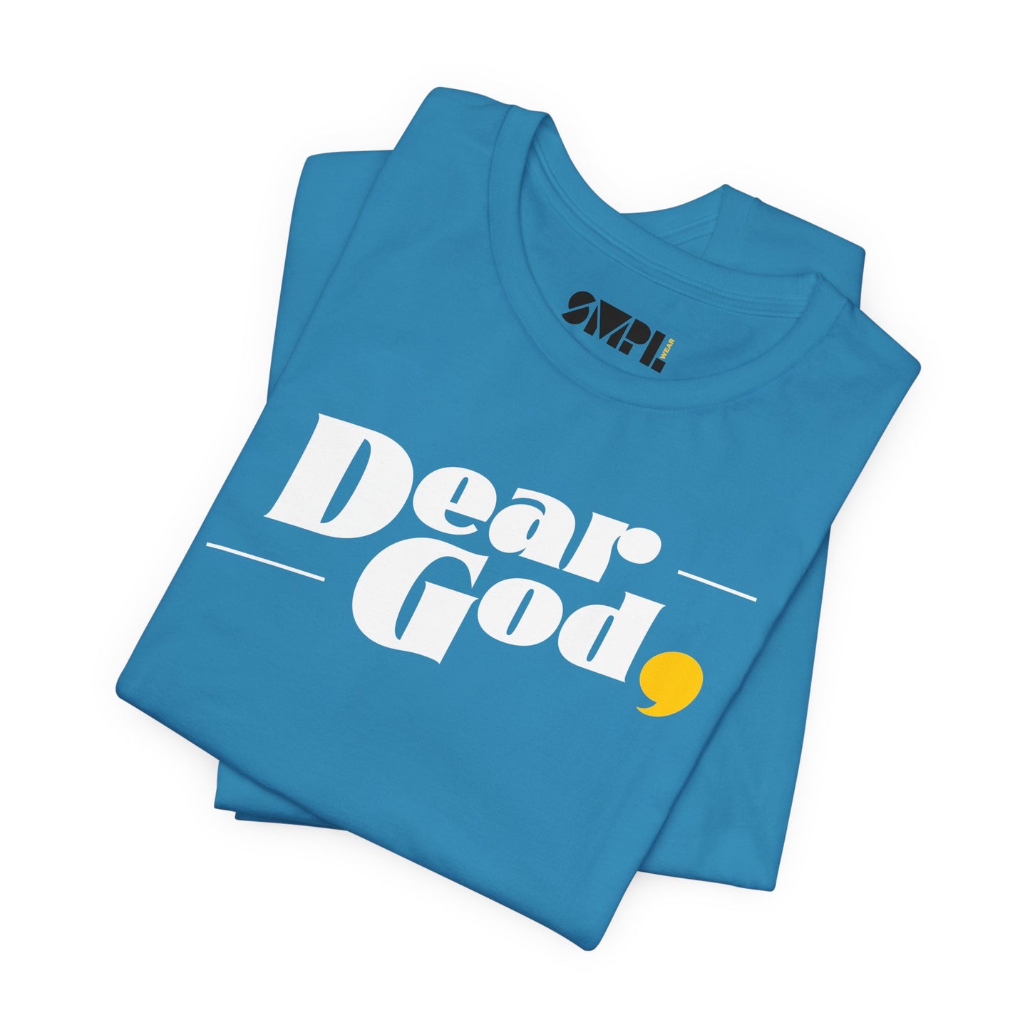 Men's "Dear God," Pop Tee — Jersey Short Sleeve Tee