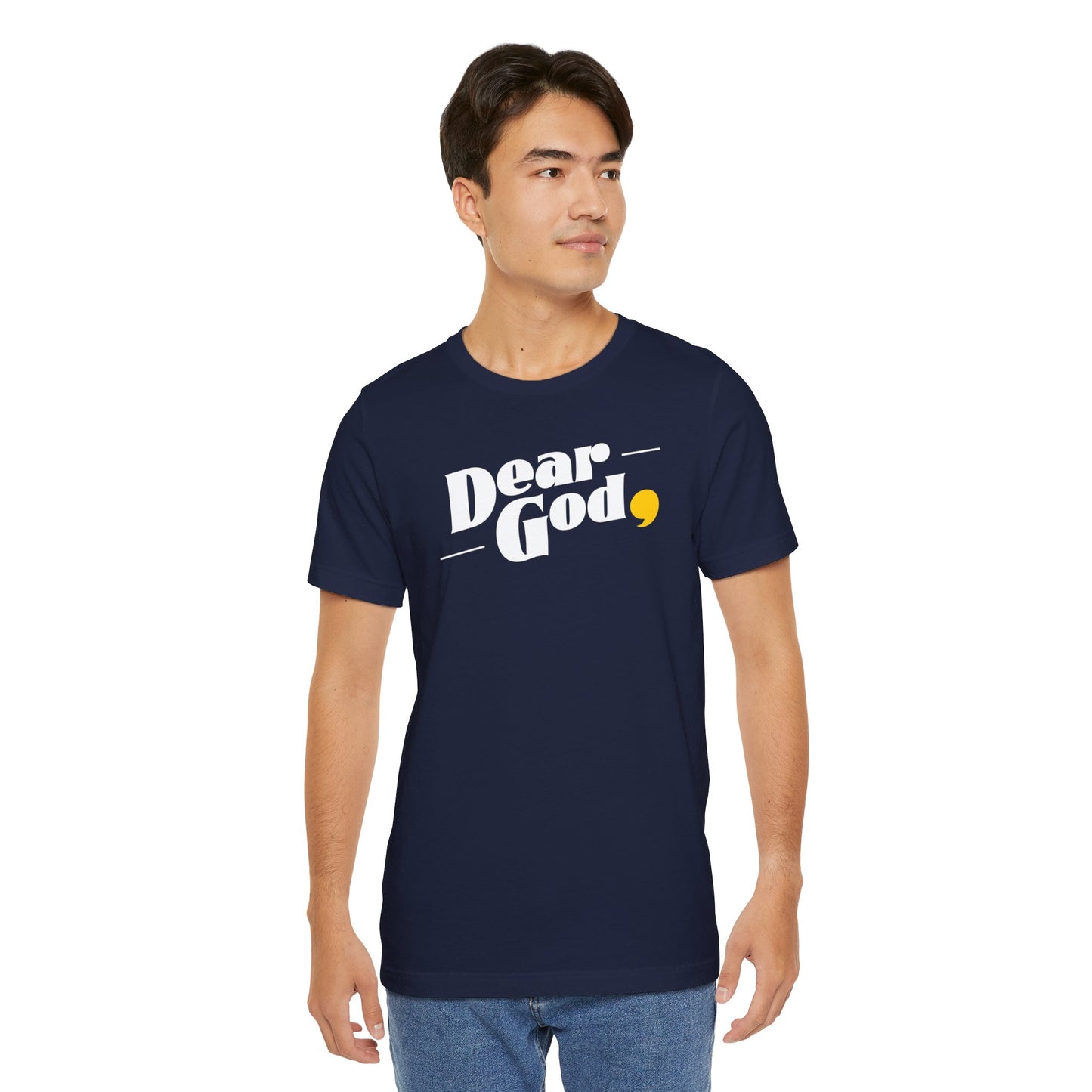 Men's "Dear God," Pop Tee — Jersey Short Sleeve Tee