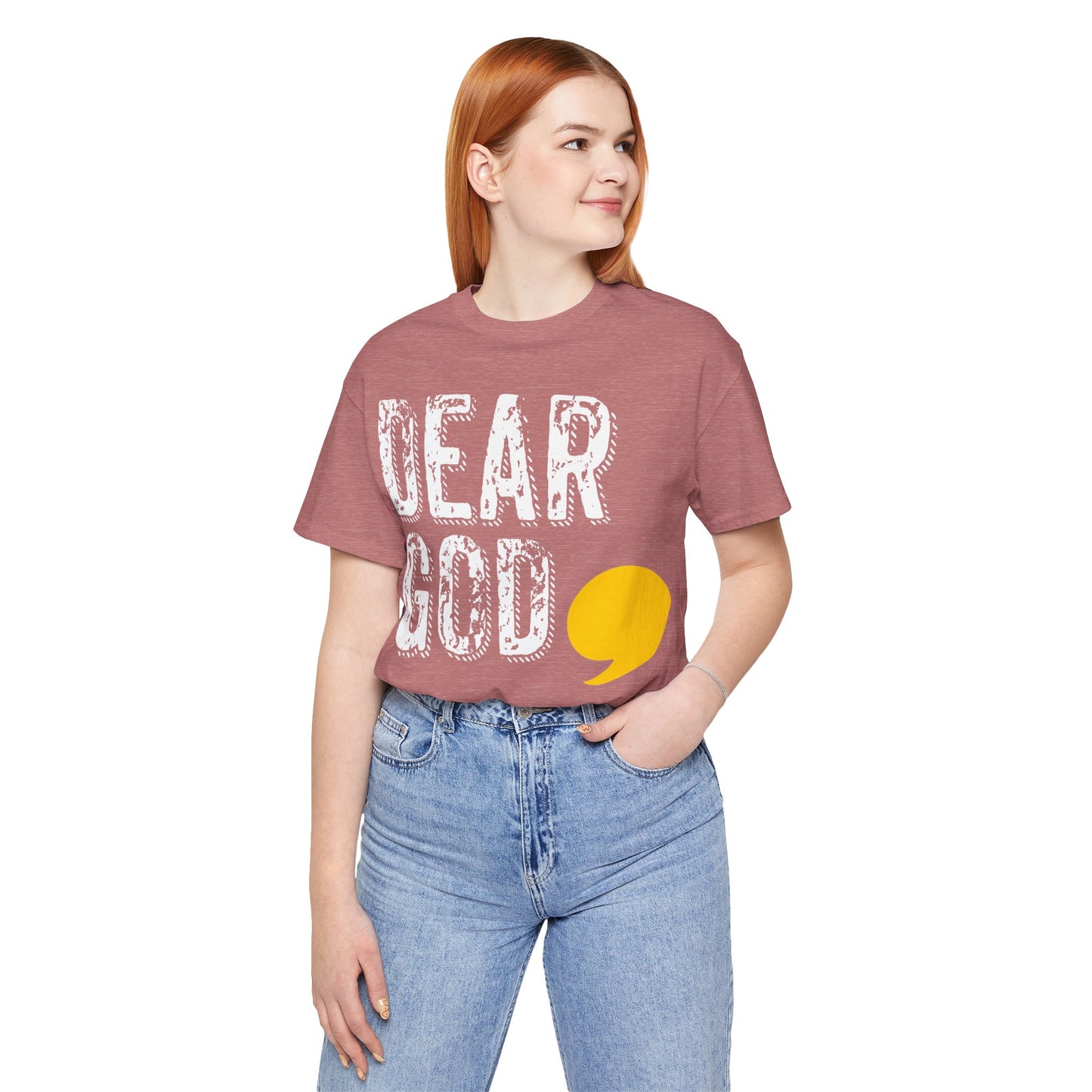 Women's "Dear God," Grundge Tee — Jersey Short Sleeve Tee