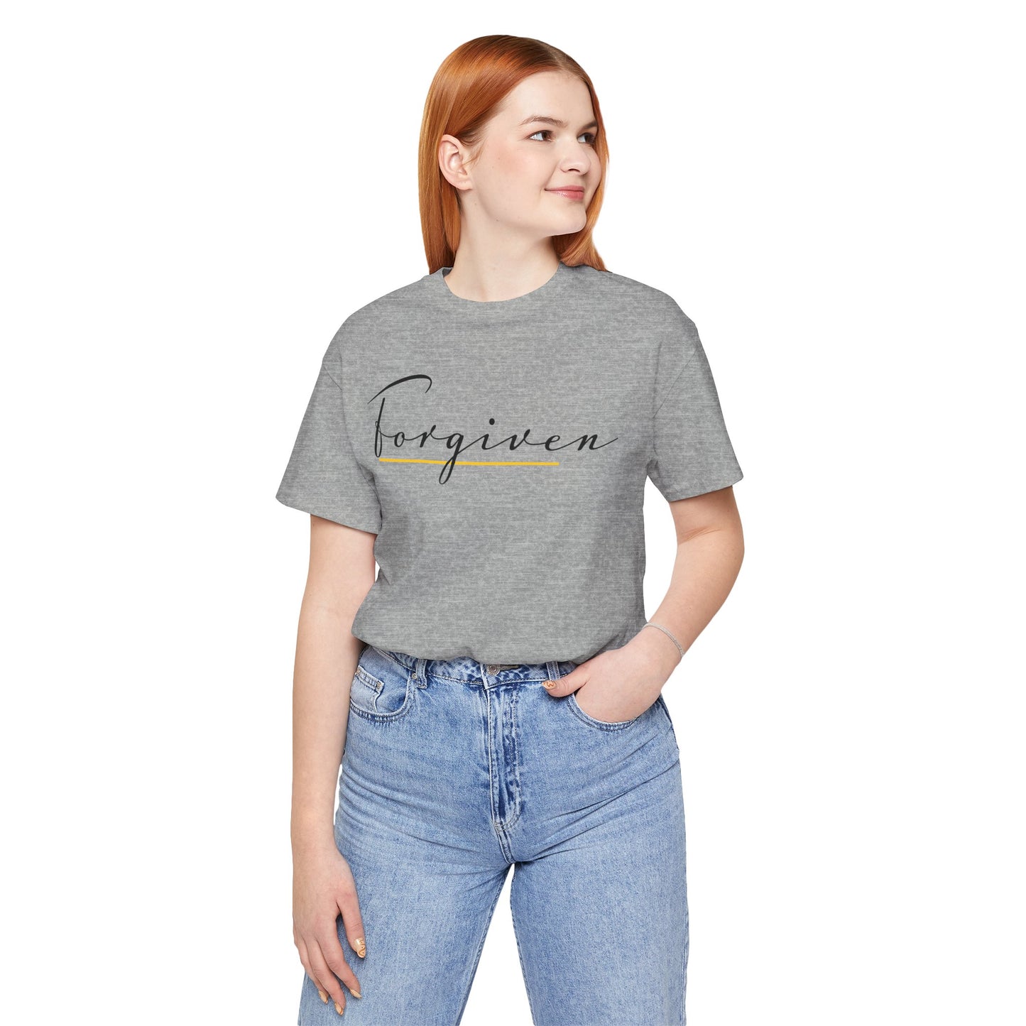 Forgiven Script — Women's Jersey Short Sleeve Tee