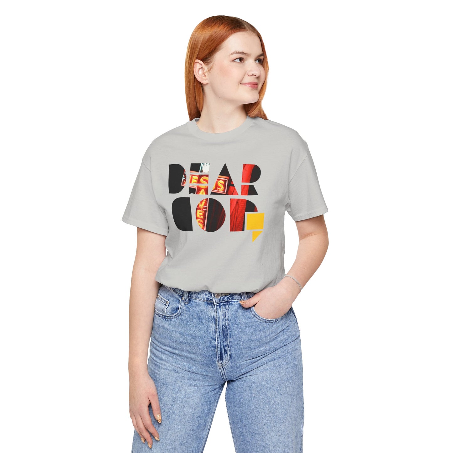 Women's "Dear God," Jesus Saves — Jersey Short Sleeve Tee