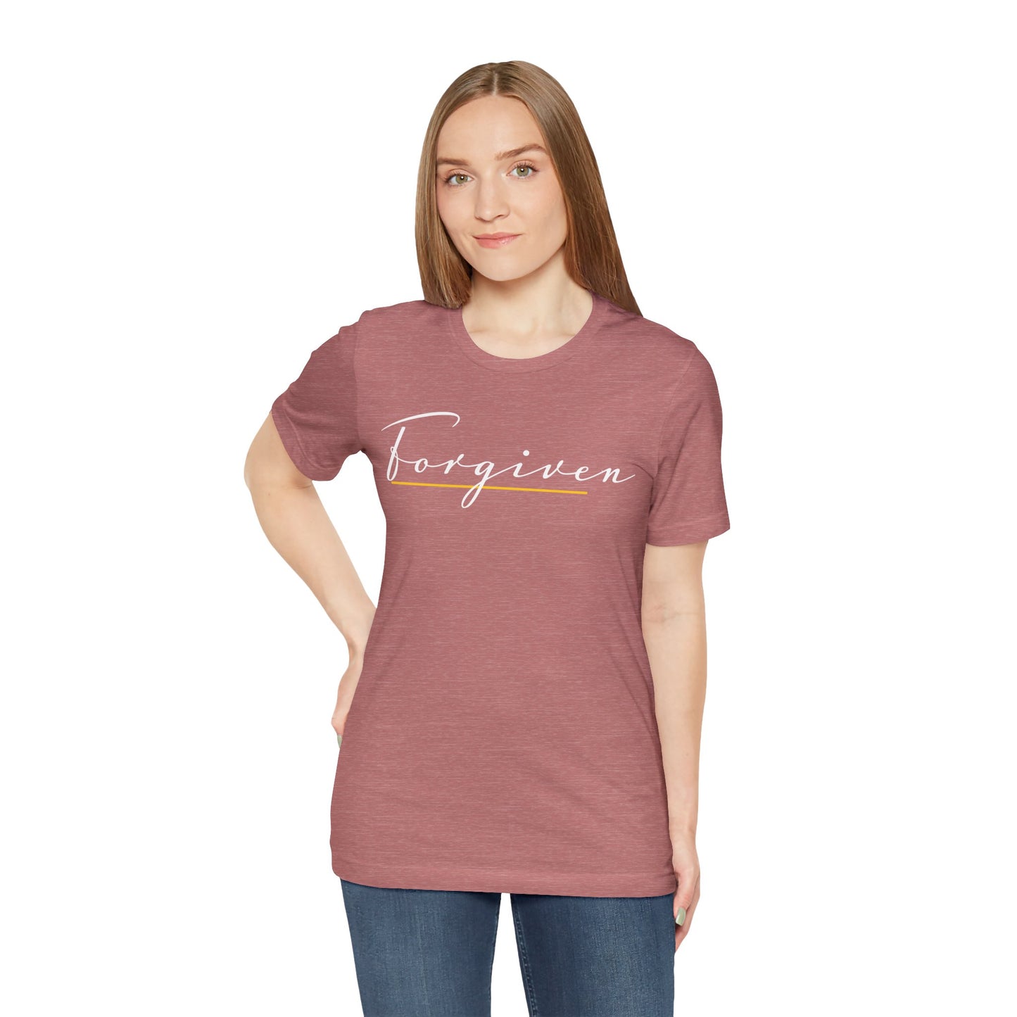 Forgiven Script — Women's Jersey Short Sleeve Tee