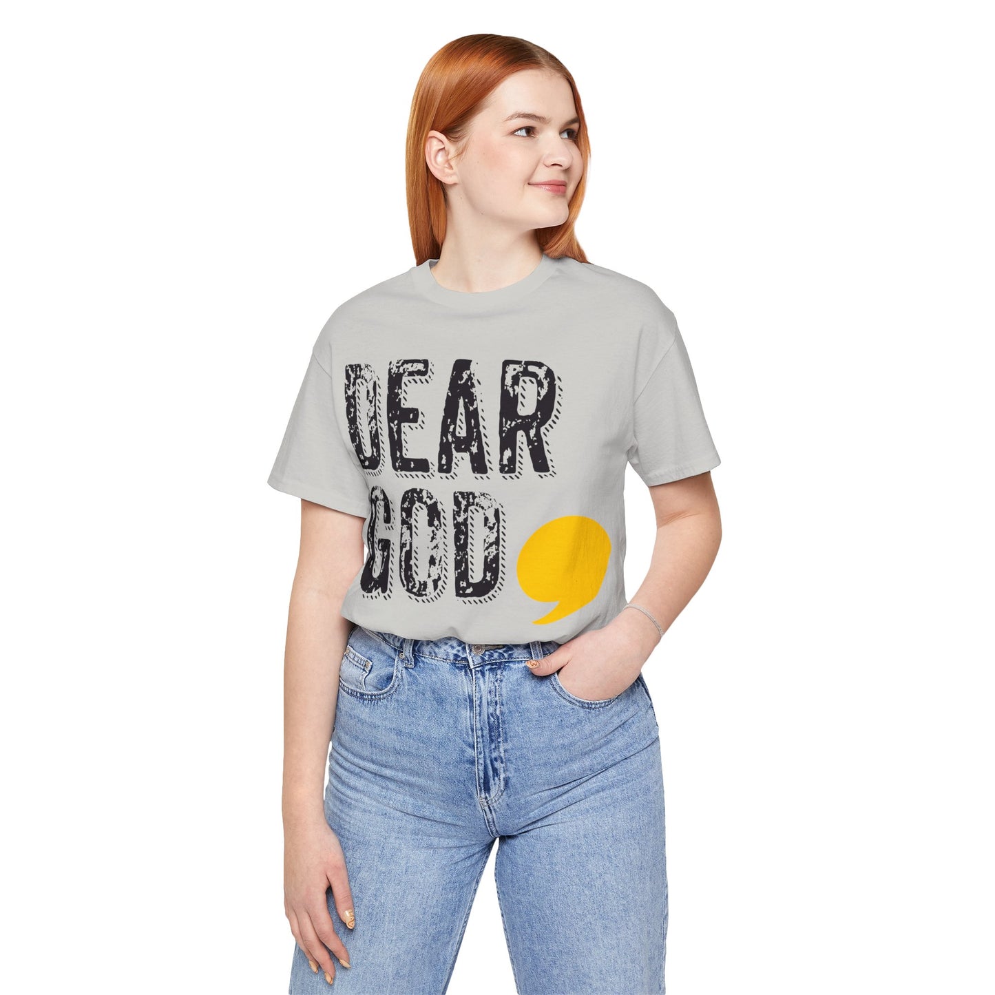 Women's "Dear God," Grundge Tee — Jersey Short Sleeve Tee