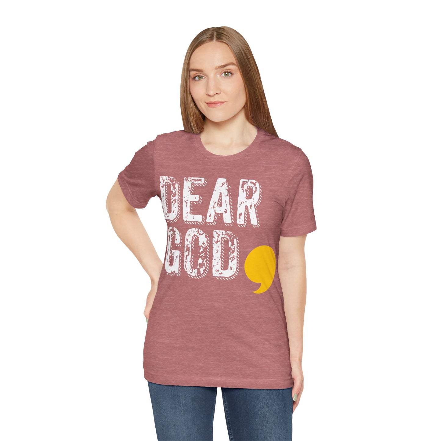 Women's "Dear God," Grundge Tee — Jersey Short Sleeve Tee
