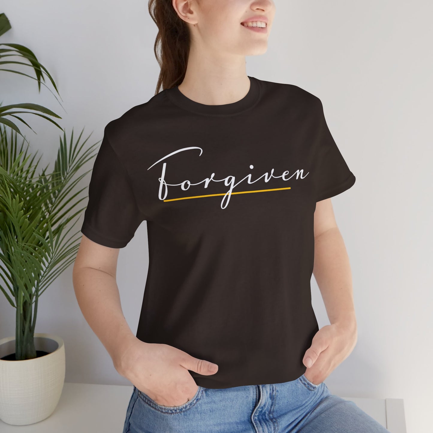 Forgiven Script — Women's Jersey Short Sleeve Tee