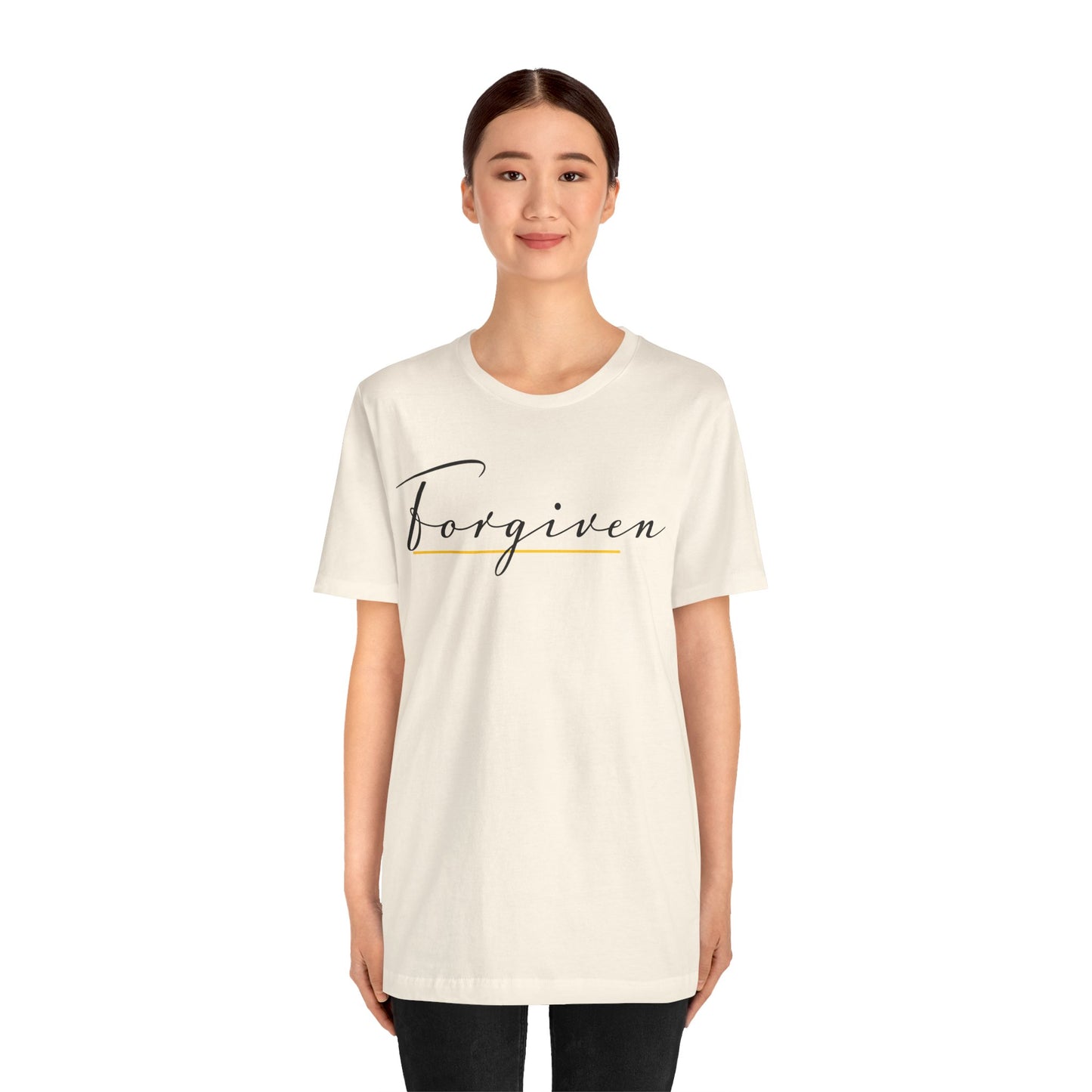 Forgiven Script — Women's Jersey Short Sleeve Tee