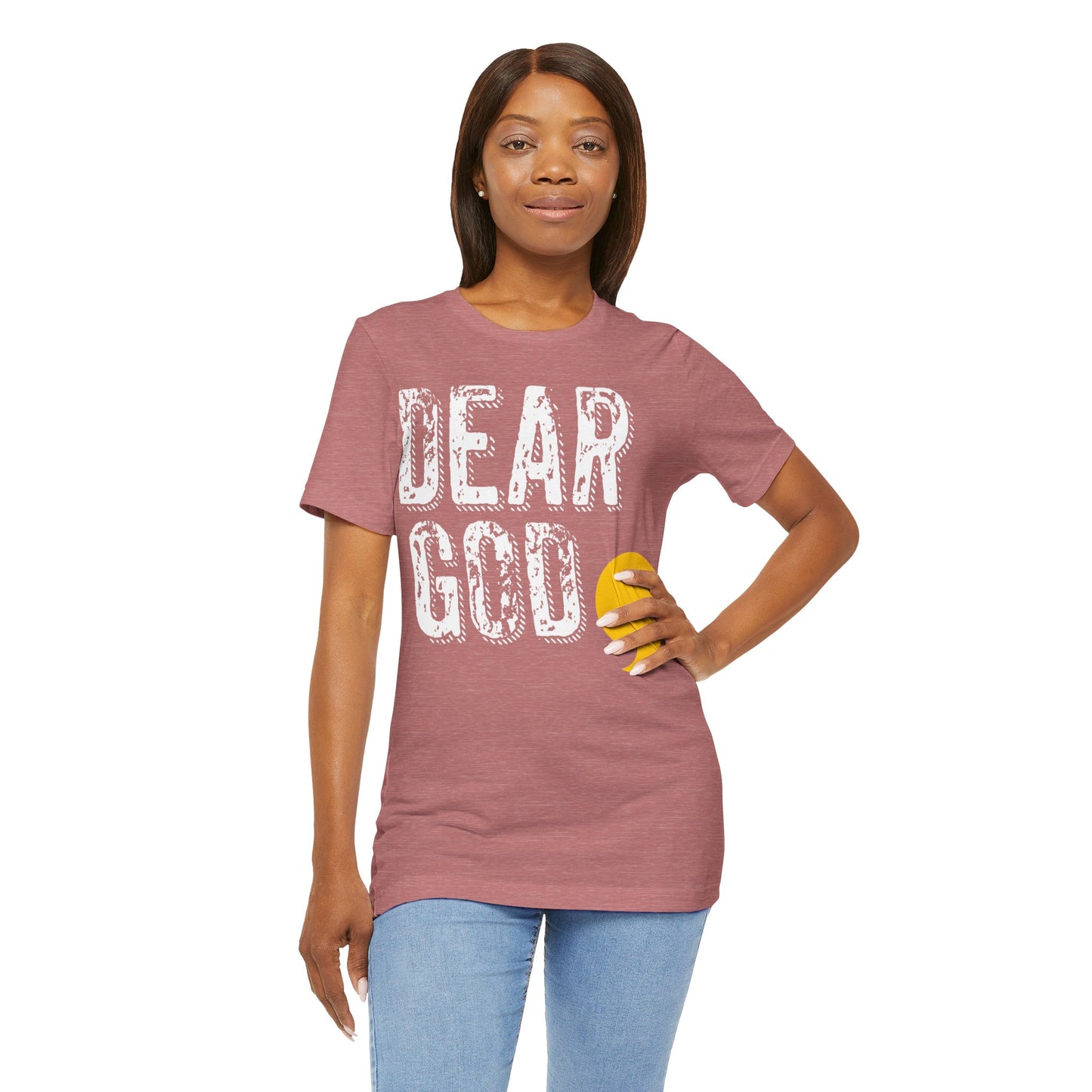 Women's "Dear God," Grundge Tee — Jersey Short Sleeve Tee