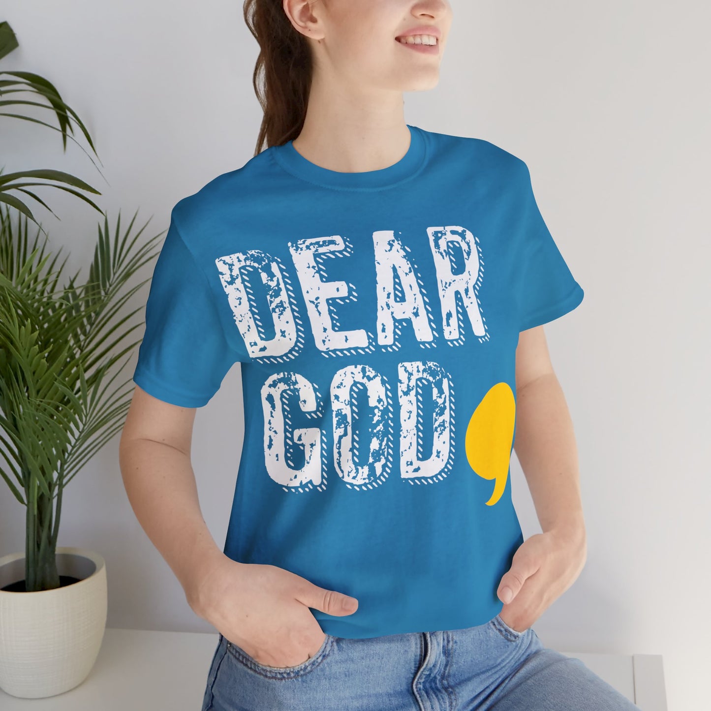 Women's "Dear God," Grundge Tee — Jersey Short Sleeve Tee