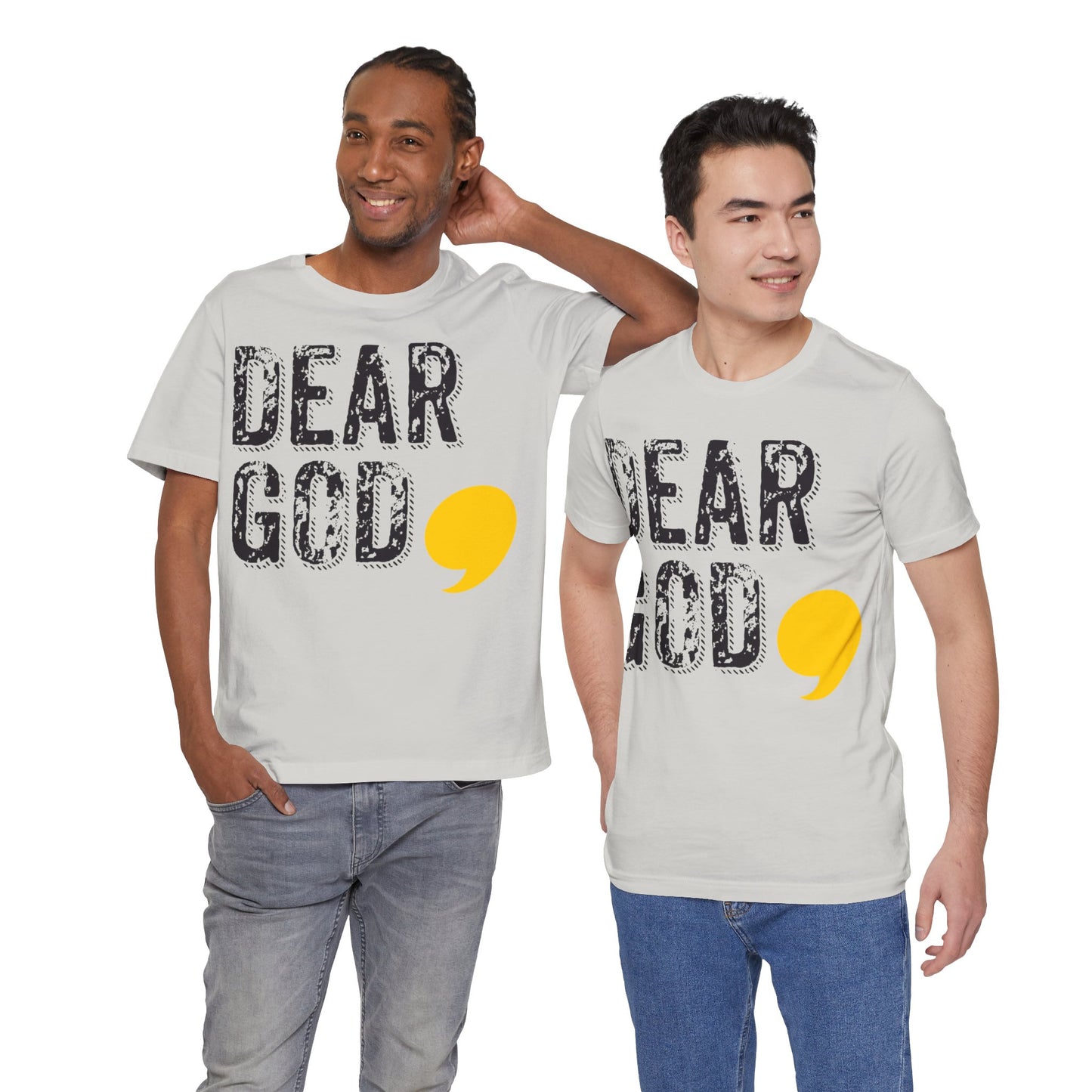 Men's "Dear God," Grundge Tee — Jersey Short Sleeve Tee