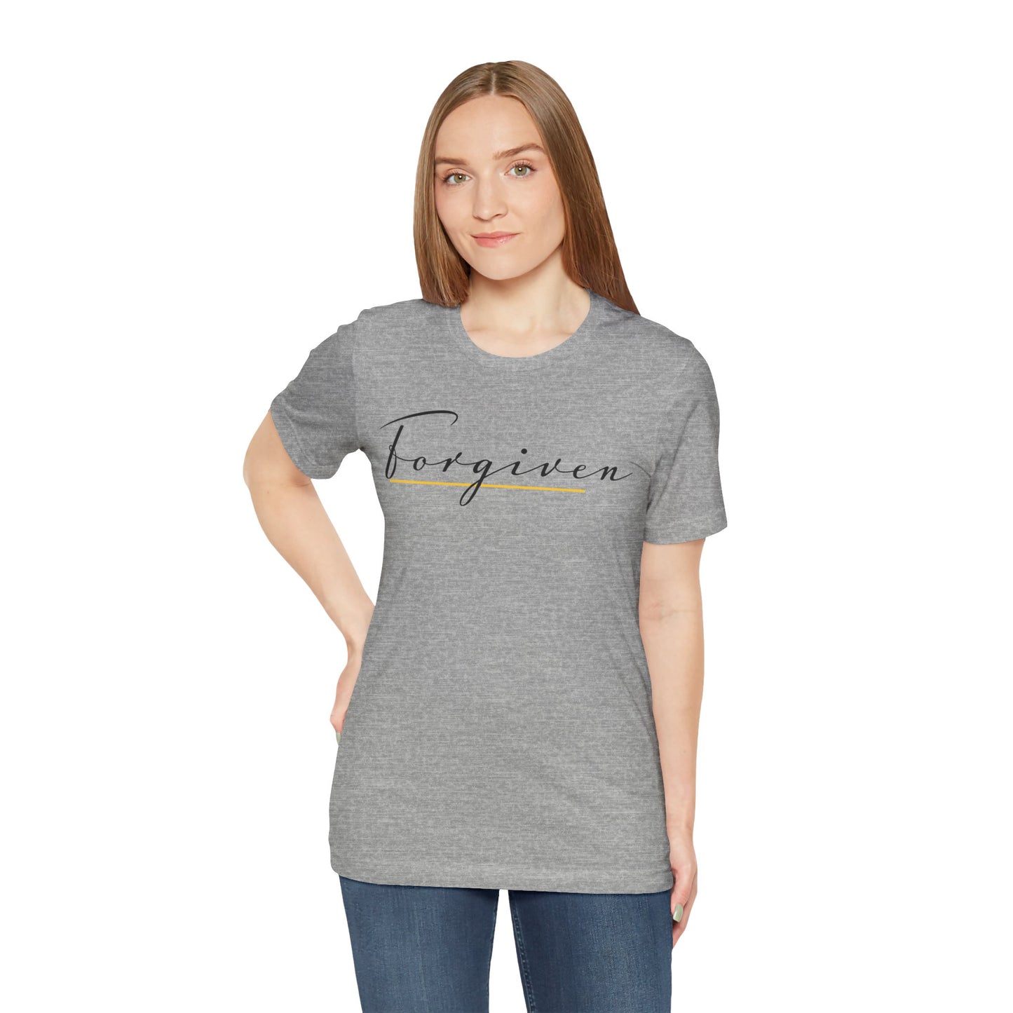 Forgiven Script — Women's Jersey Short Sleeve Tee