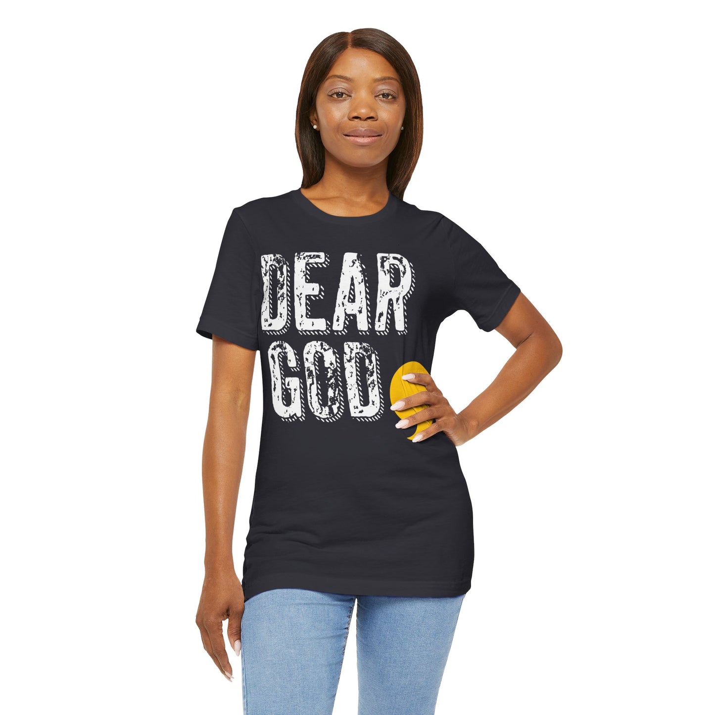 Women's "Dear God," Grundge Tee — Jersey Short Sleeve Tee